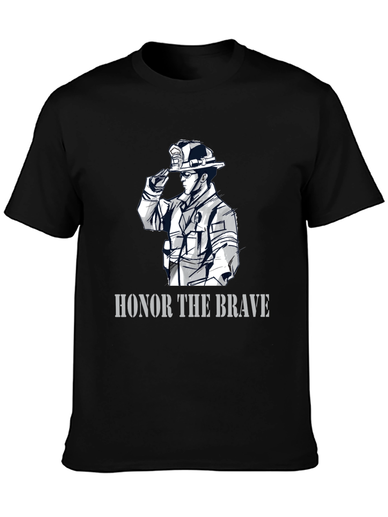 Honor The Brave Firefighter Graphic T-Shirt