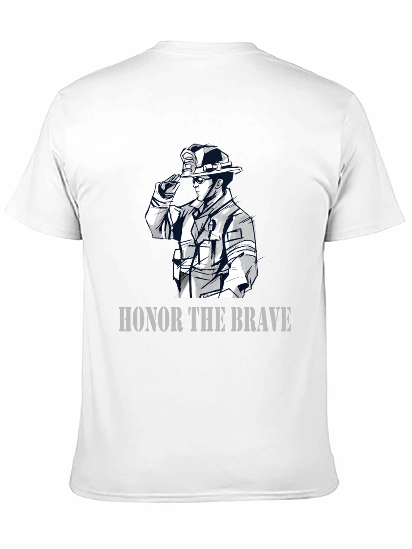 Honor The Brave Firefighter Graphic T-Shirt