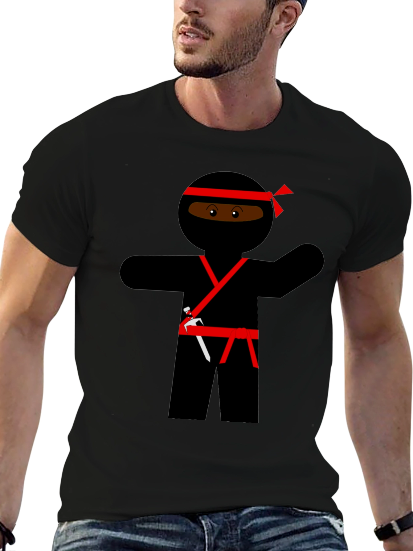 Ninja Cartoon Graphic Novelty T-Shirt