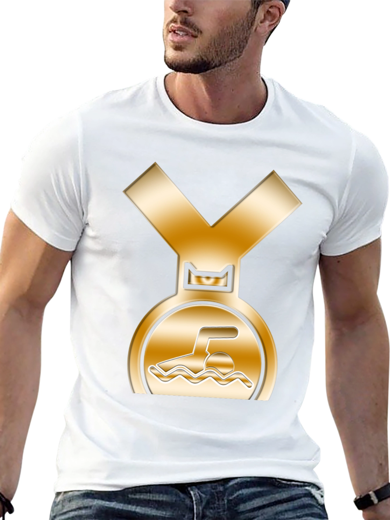 Swimmers Medal Graphic T-Shirt