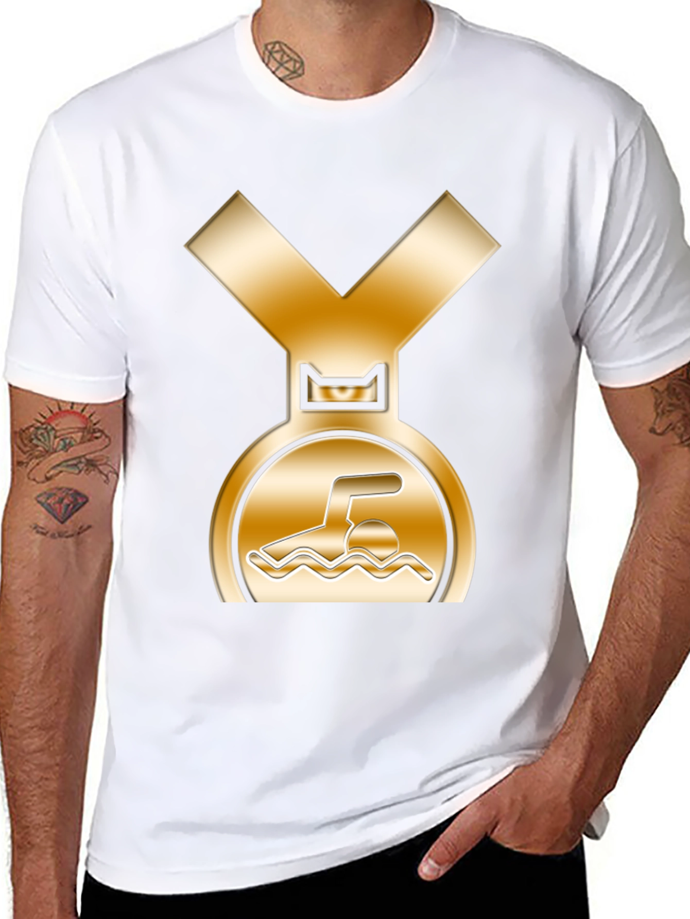 Swimmers Medal Graphic T-Shirt