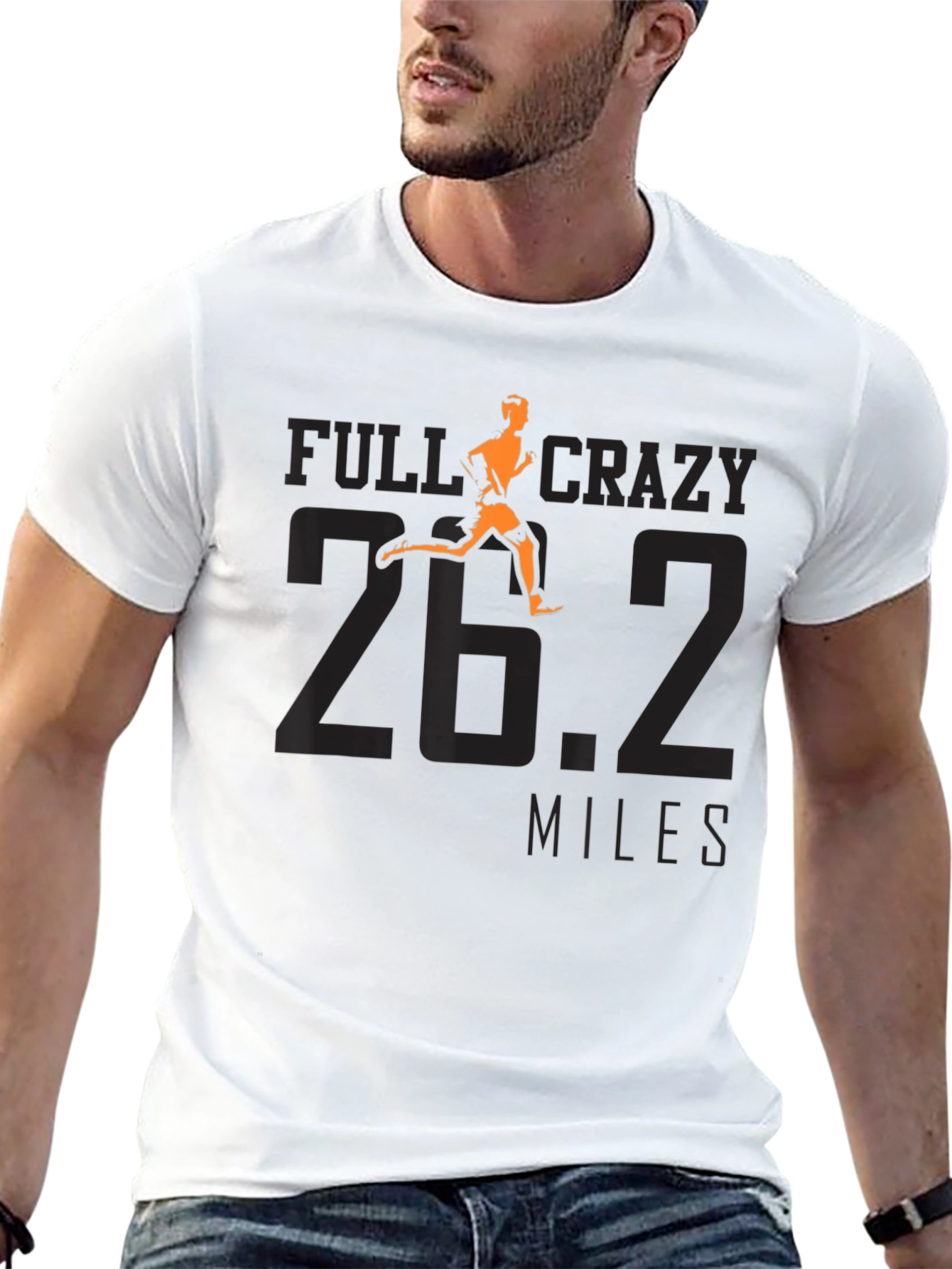 Full Crazy 26.2 Miles Marathon Runner T-Shirt