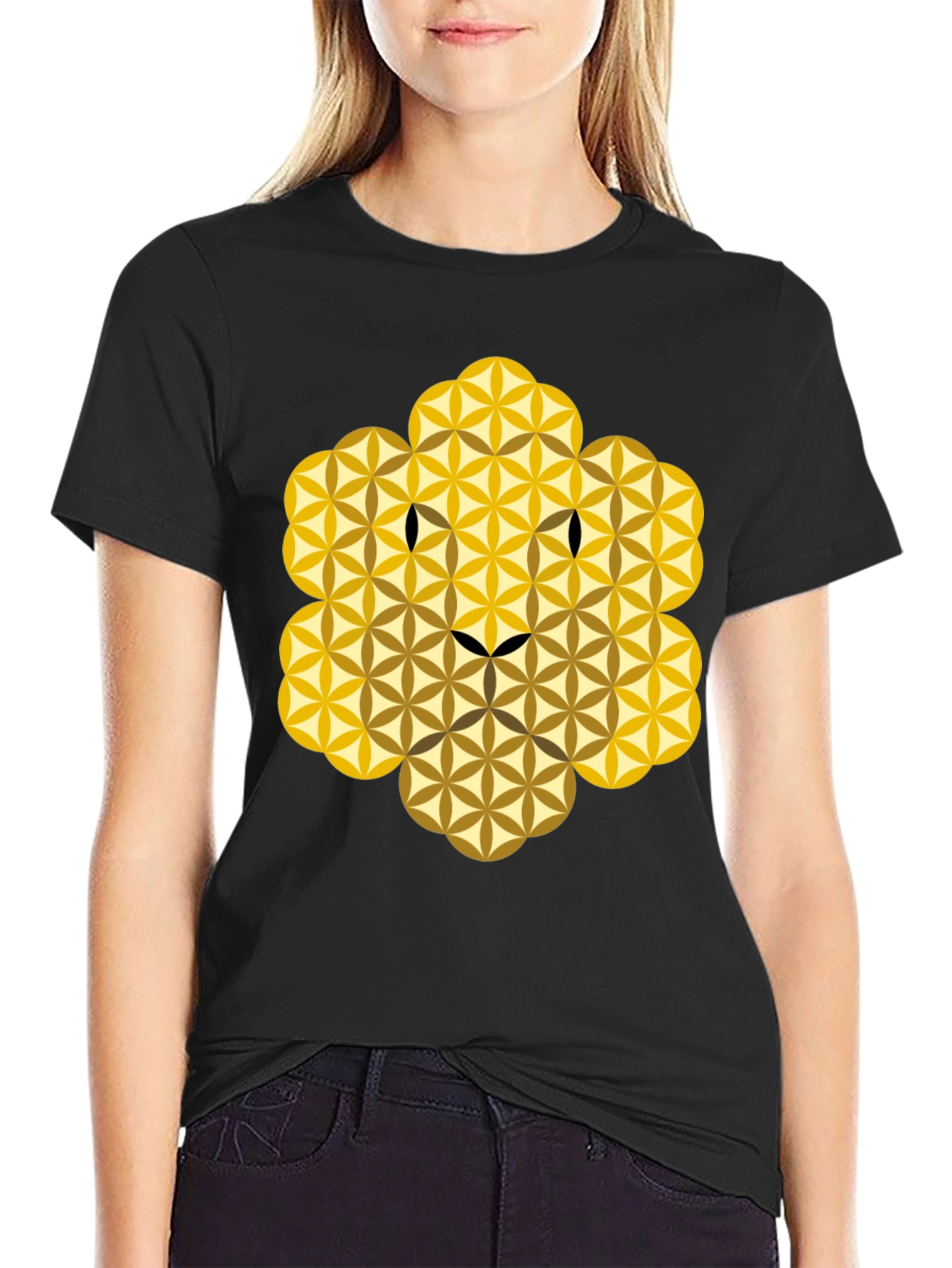 Flower of Life Lion Graphic Tee