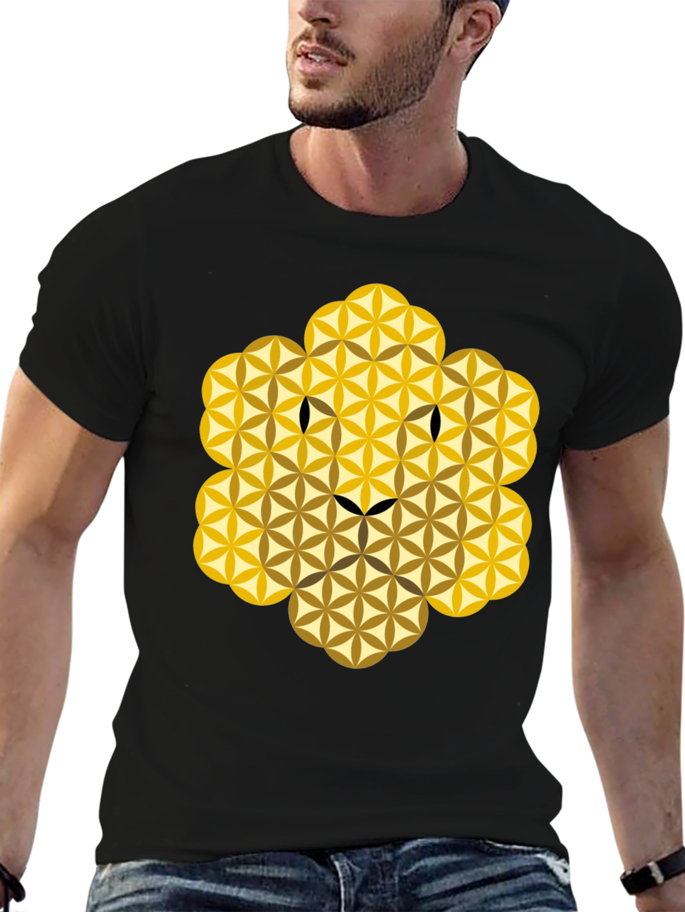 Flower of Life Lion Graphic Tee