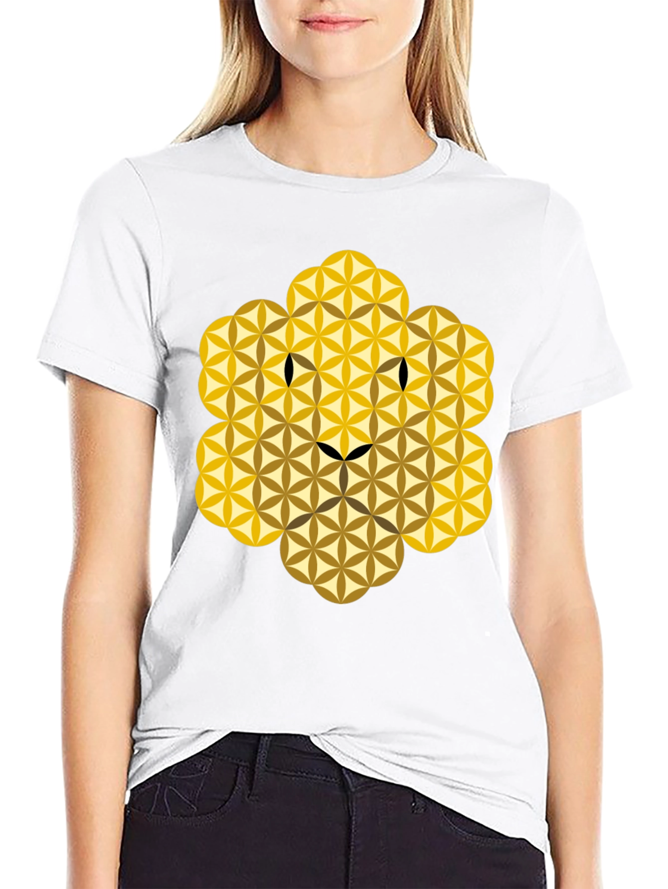 Flower of Life Lion Graphic Tee