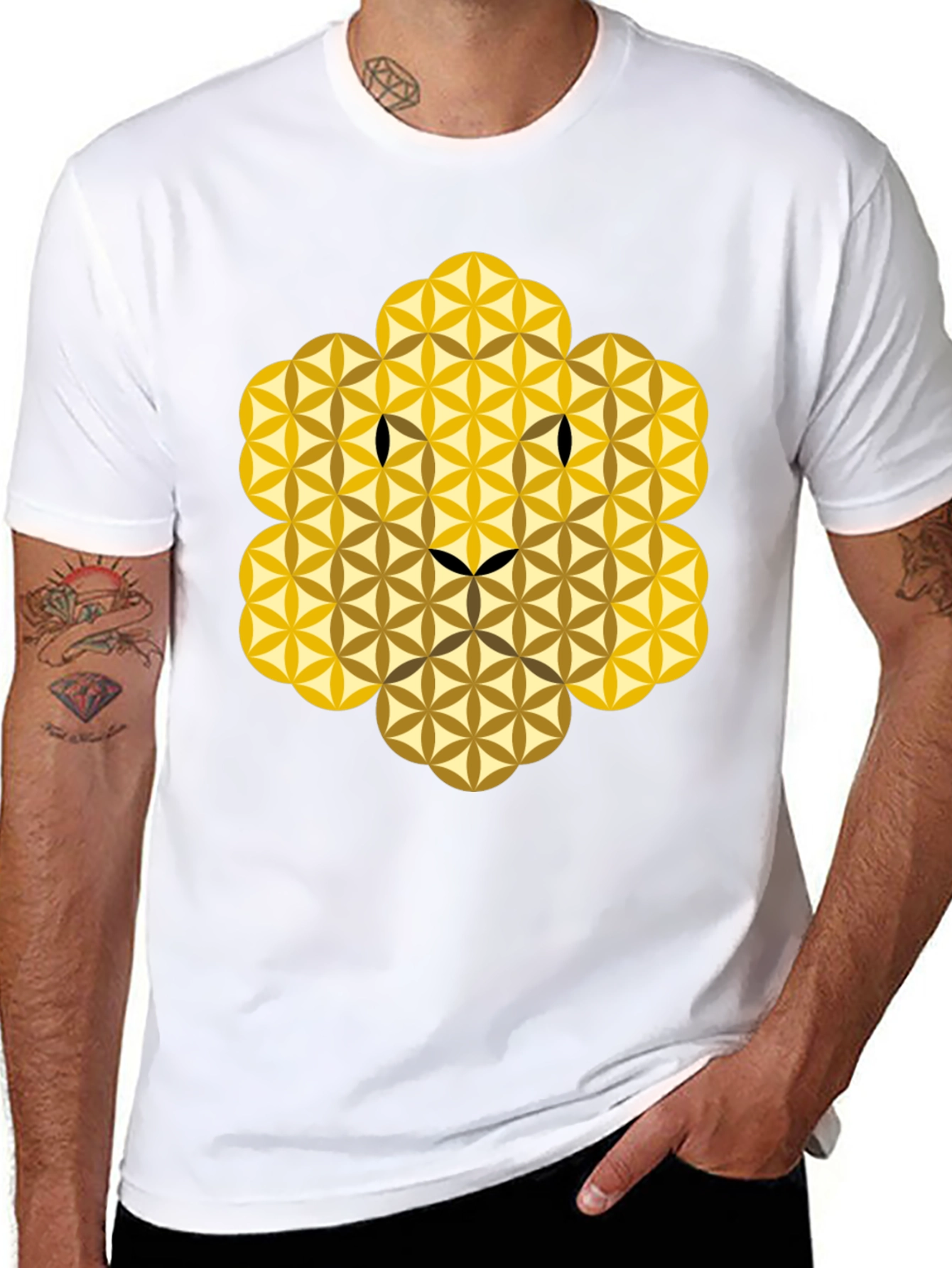 Flower of Life Lion Graphic Tee