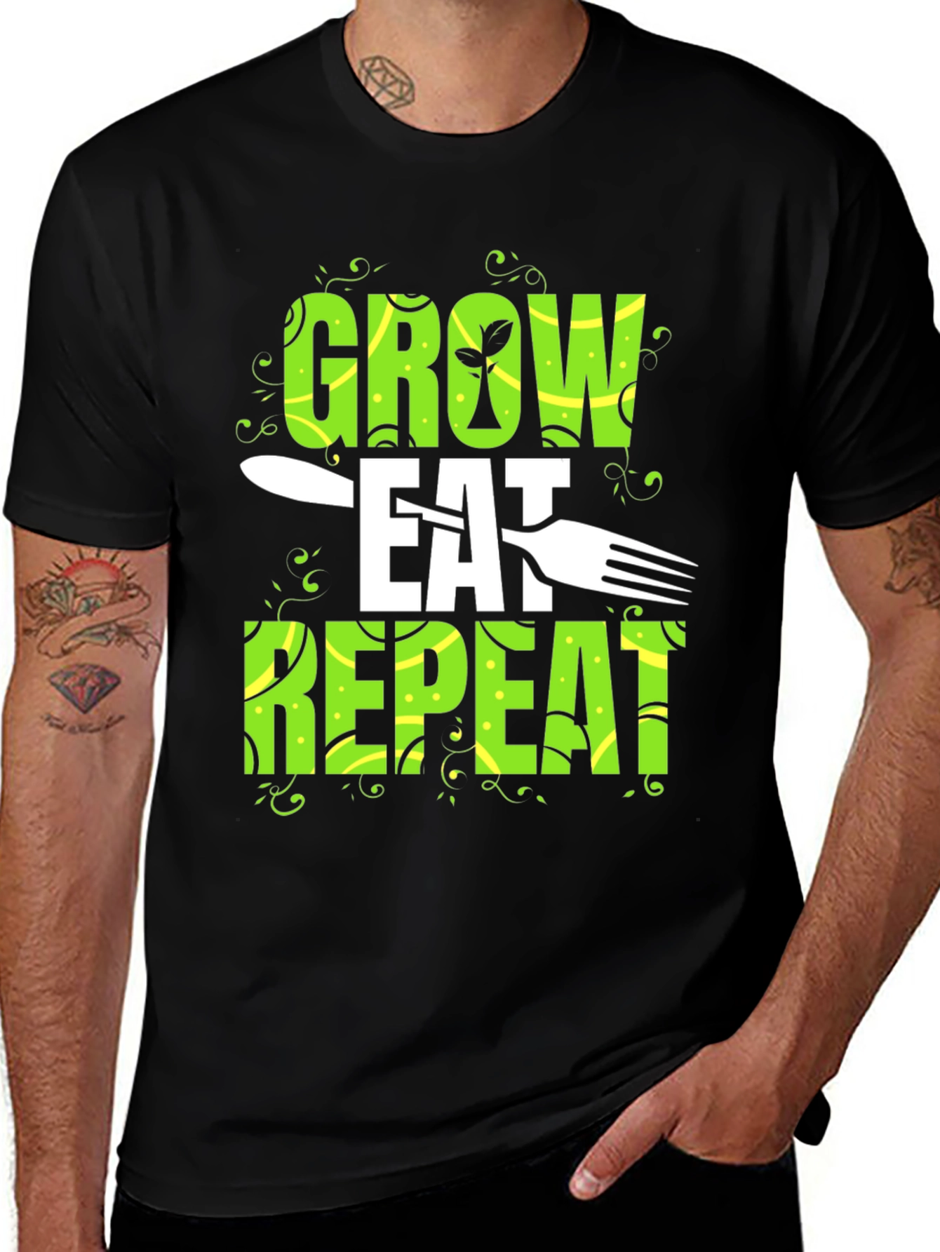 Grow Eat Repeat Graphic T-Shirt