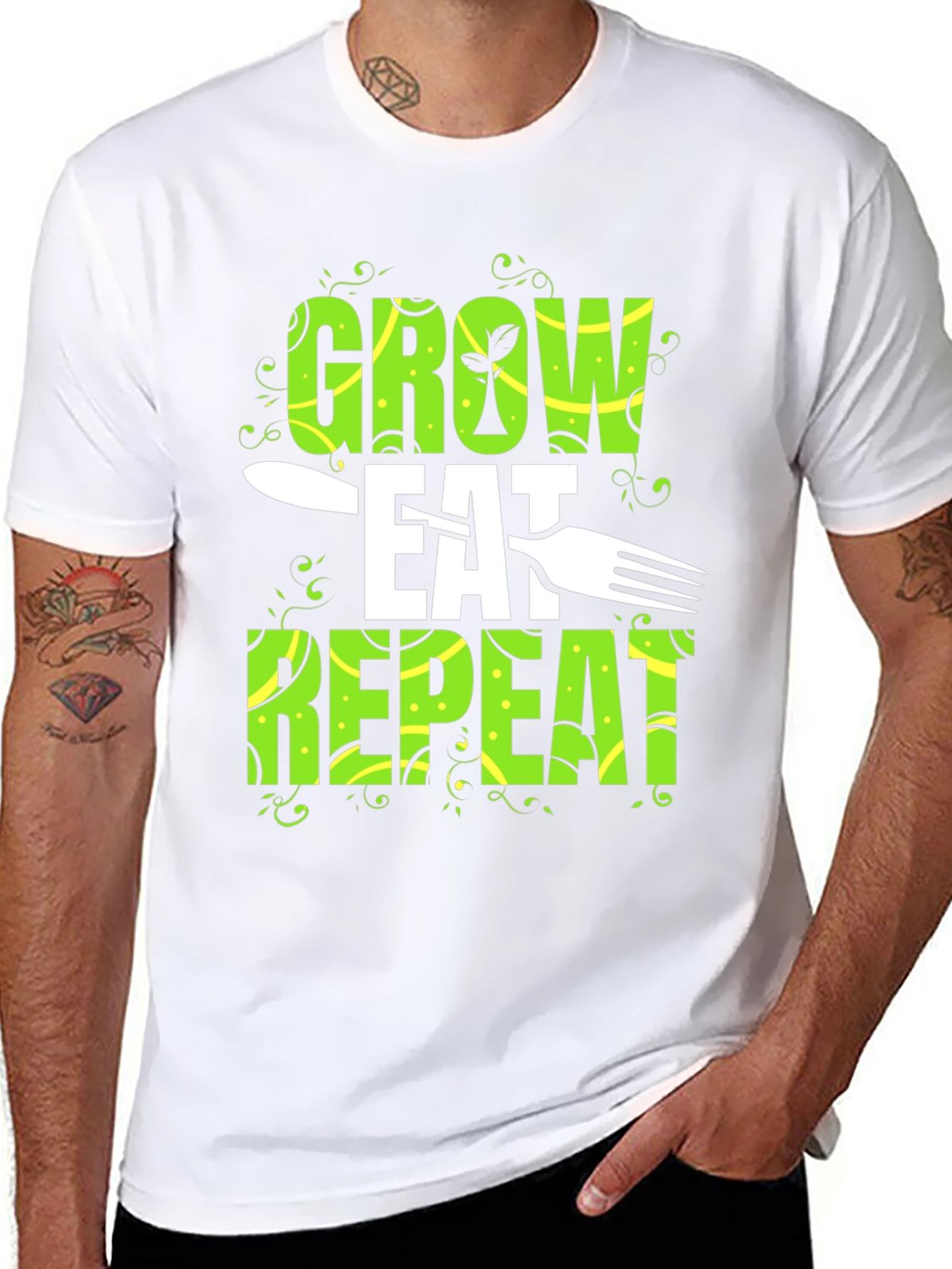 Grow Eat Repeat Graphic T-Shirt