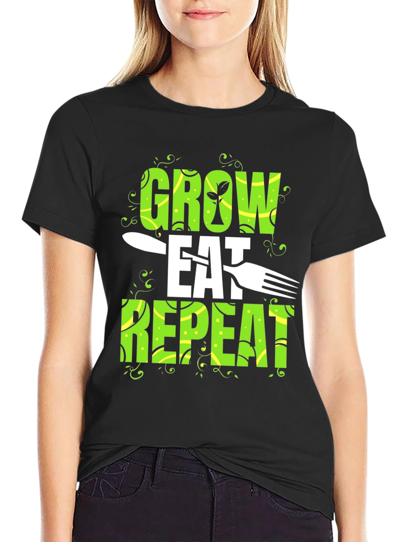 Grow Eat Repeat Graphic T-Shirt