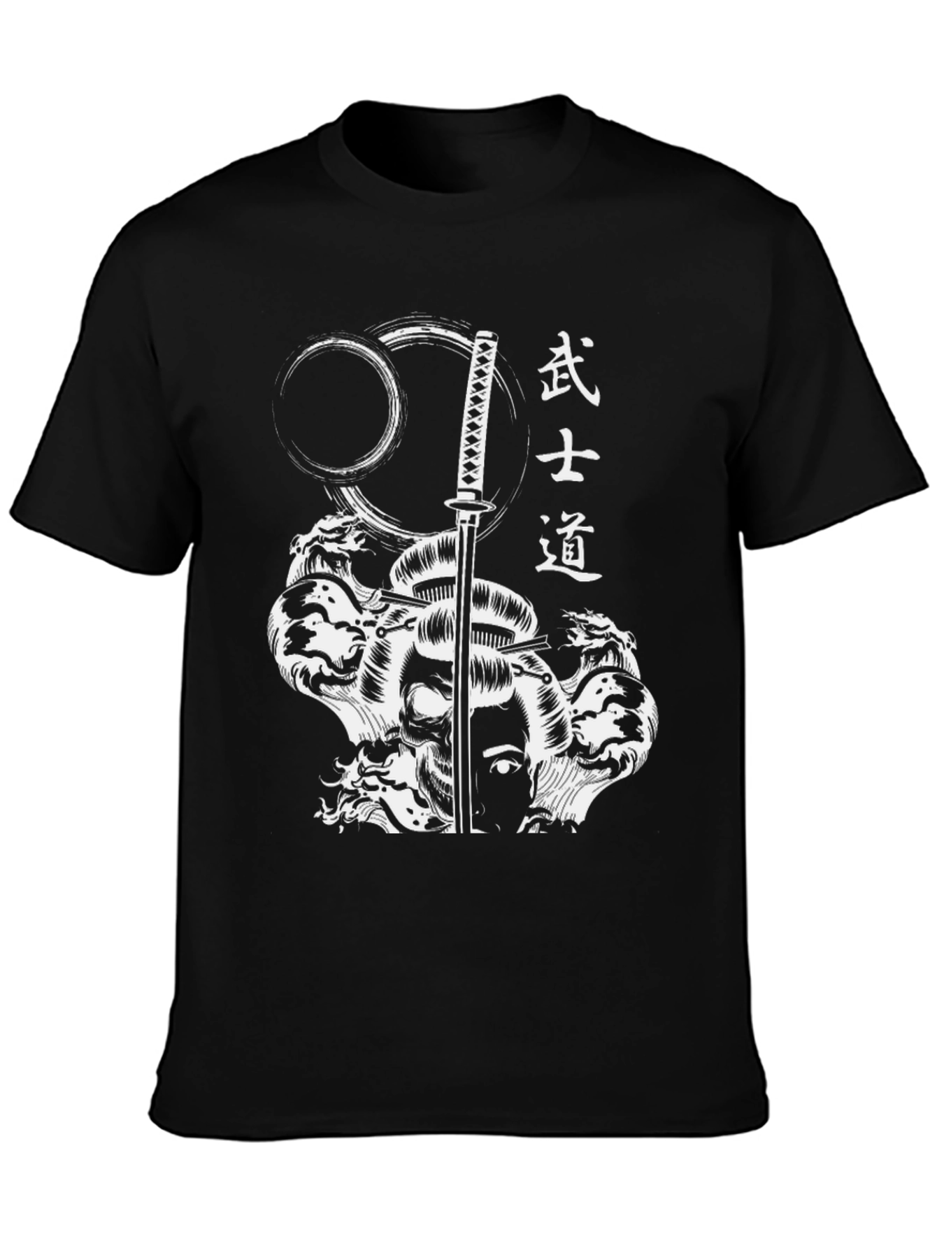 Samurai Sword Graphic Black T-Shirt