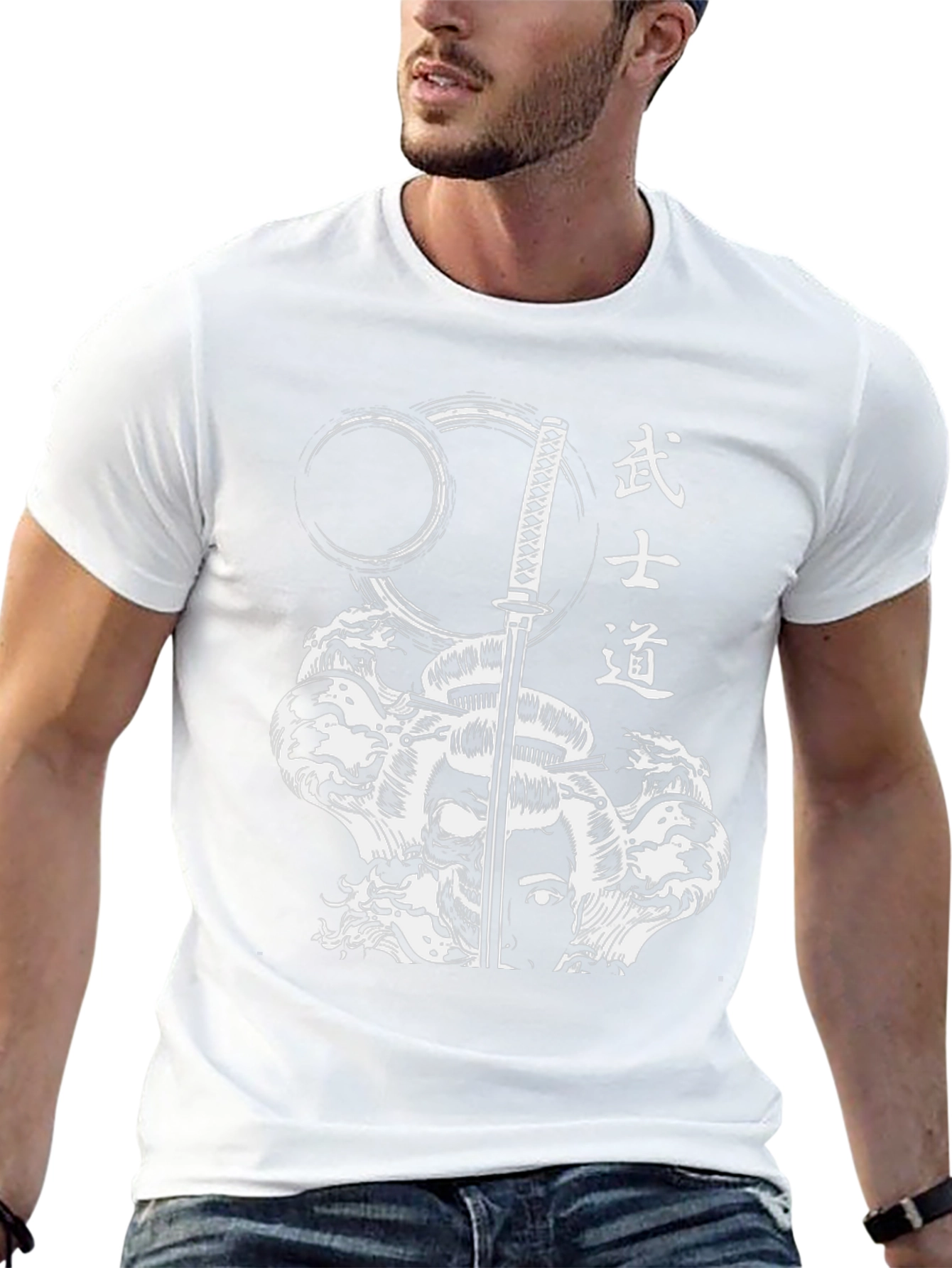 Samurai Sword Graphic Black T-Shirt