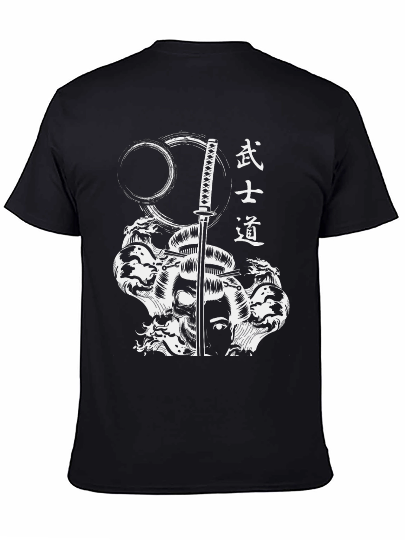 Samurai Sword Graphic Black T-Shirt