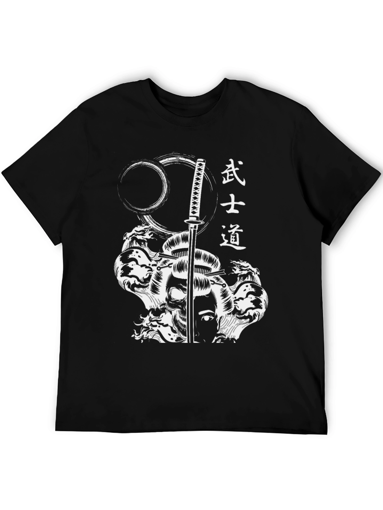 Samurai Sword Graphic Black T-Shirt