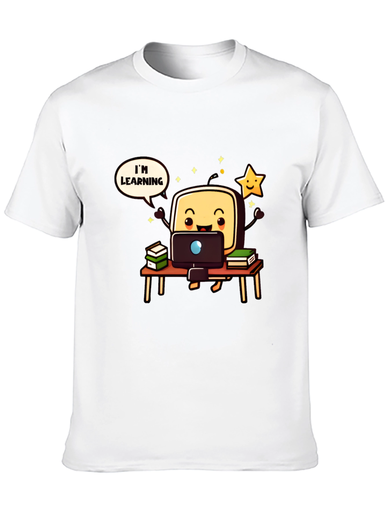 Im Learning Cartoon T-Shirt - Black