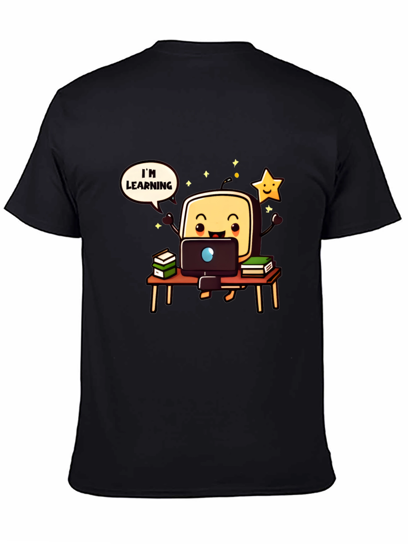 Im Learning Cartoon T-Shirt - Black