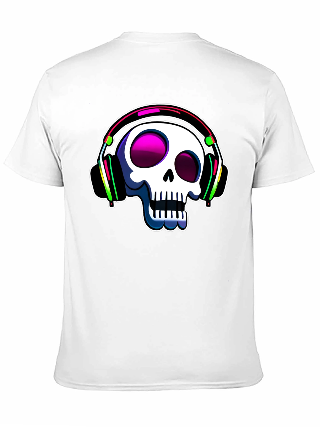 Skull with Headphones Graphic Tee