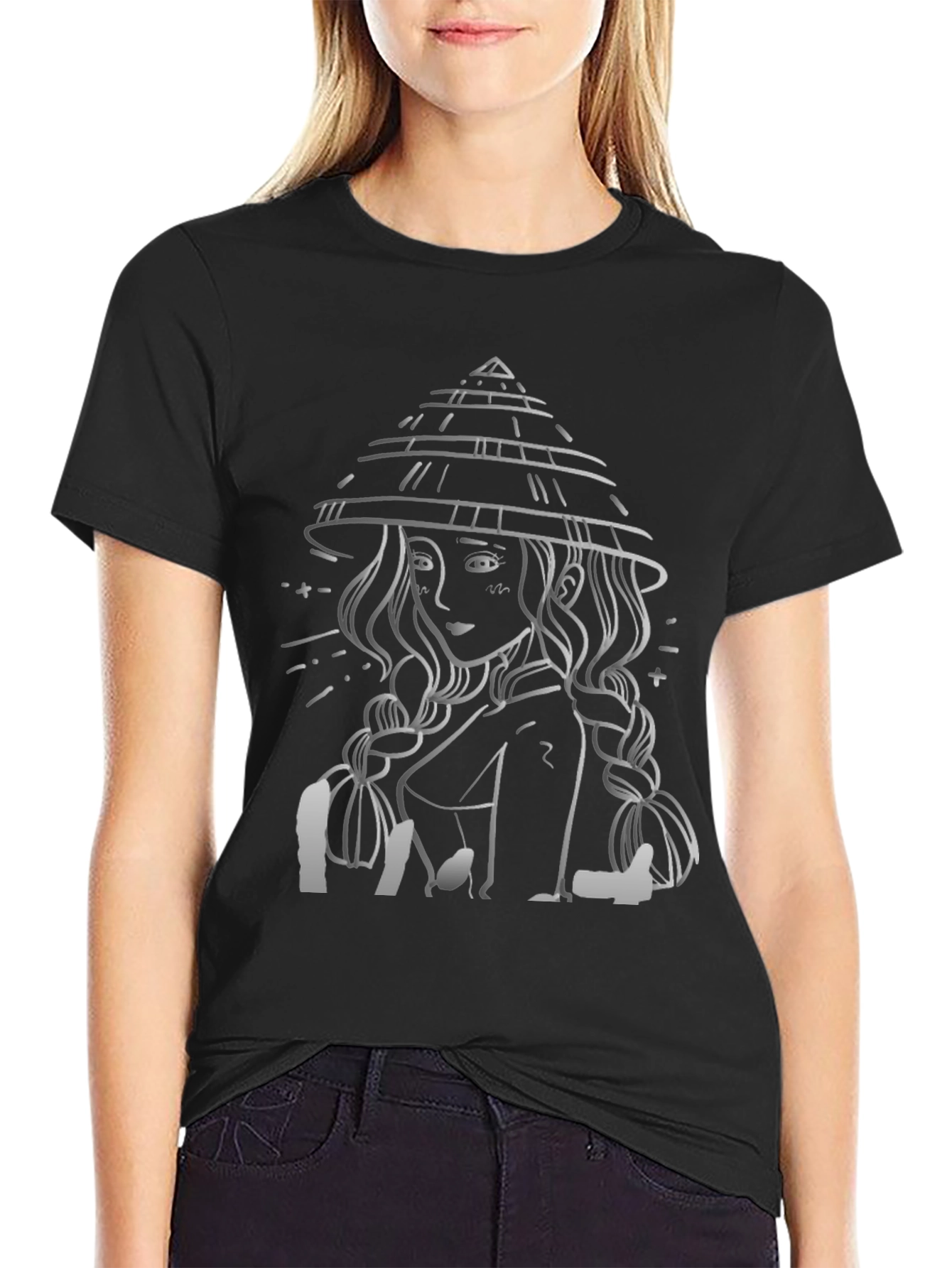 Asian Girl T-Shirt Black