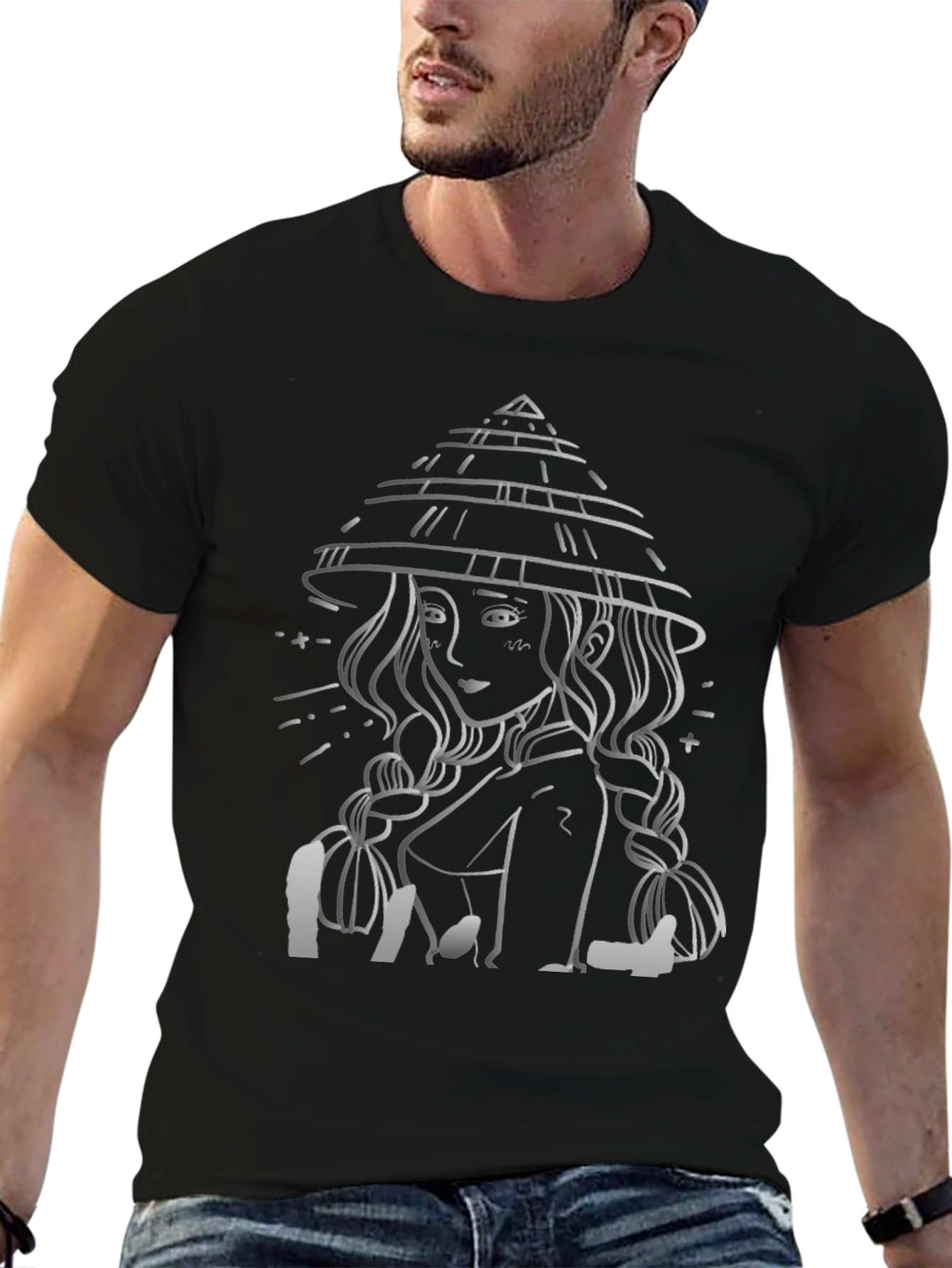 Asian Girl T-Shirt Black