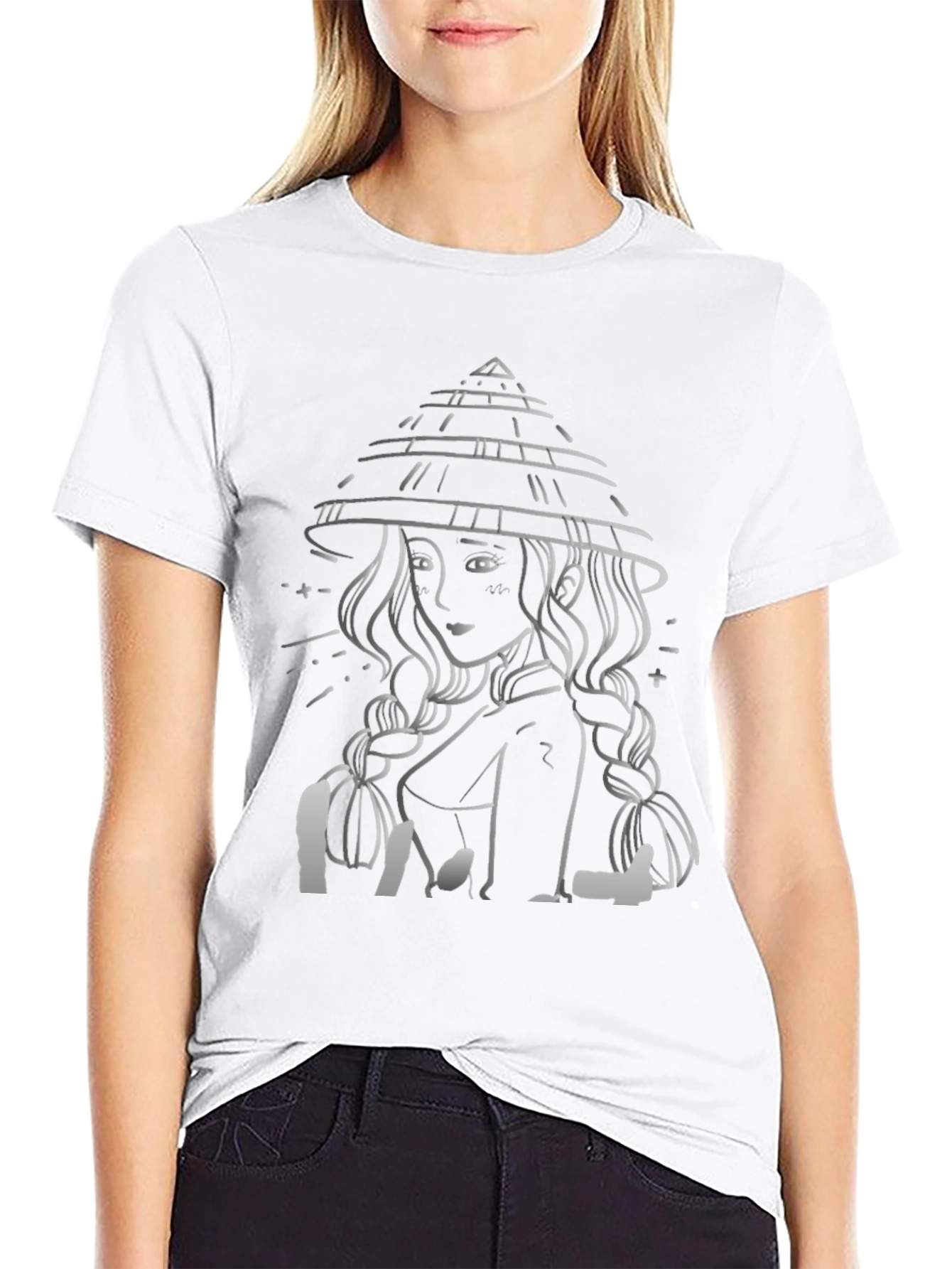 Asian Girl T-Shirt Black