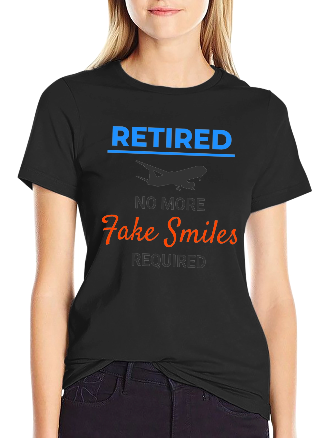 Retired Pilot T-Shirt - No More Fake Smiles