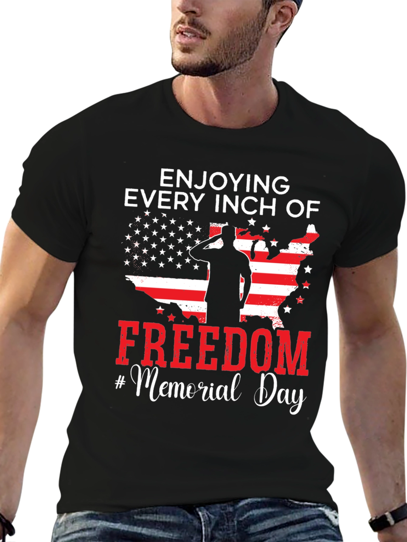 Enjoying Every Inch of Freedom Memorial Day T-Shirt