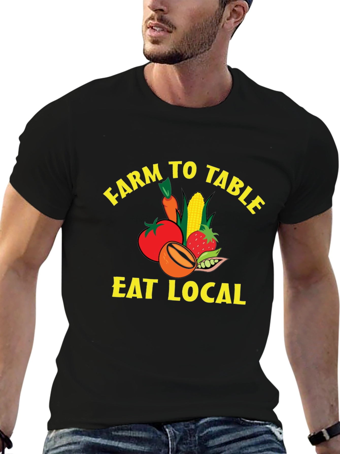Farm To Table Eat Local Graphic T-Shirt