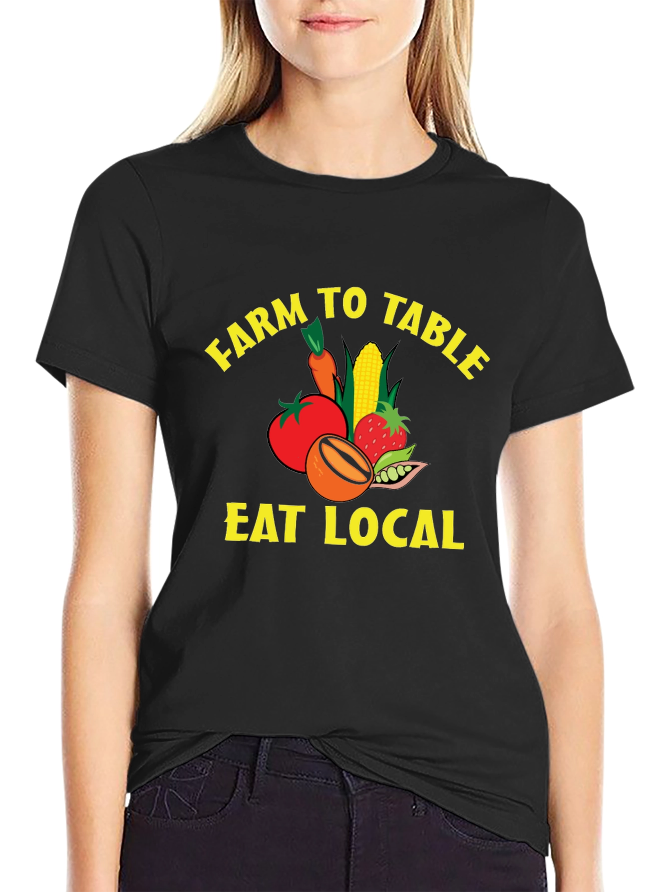Farm To Table Eat Local Graphic T-Shirt