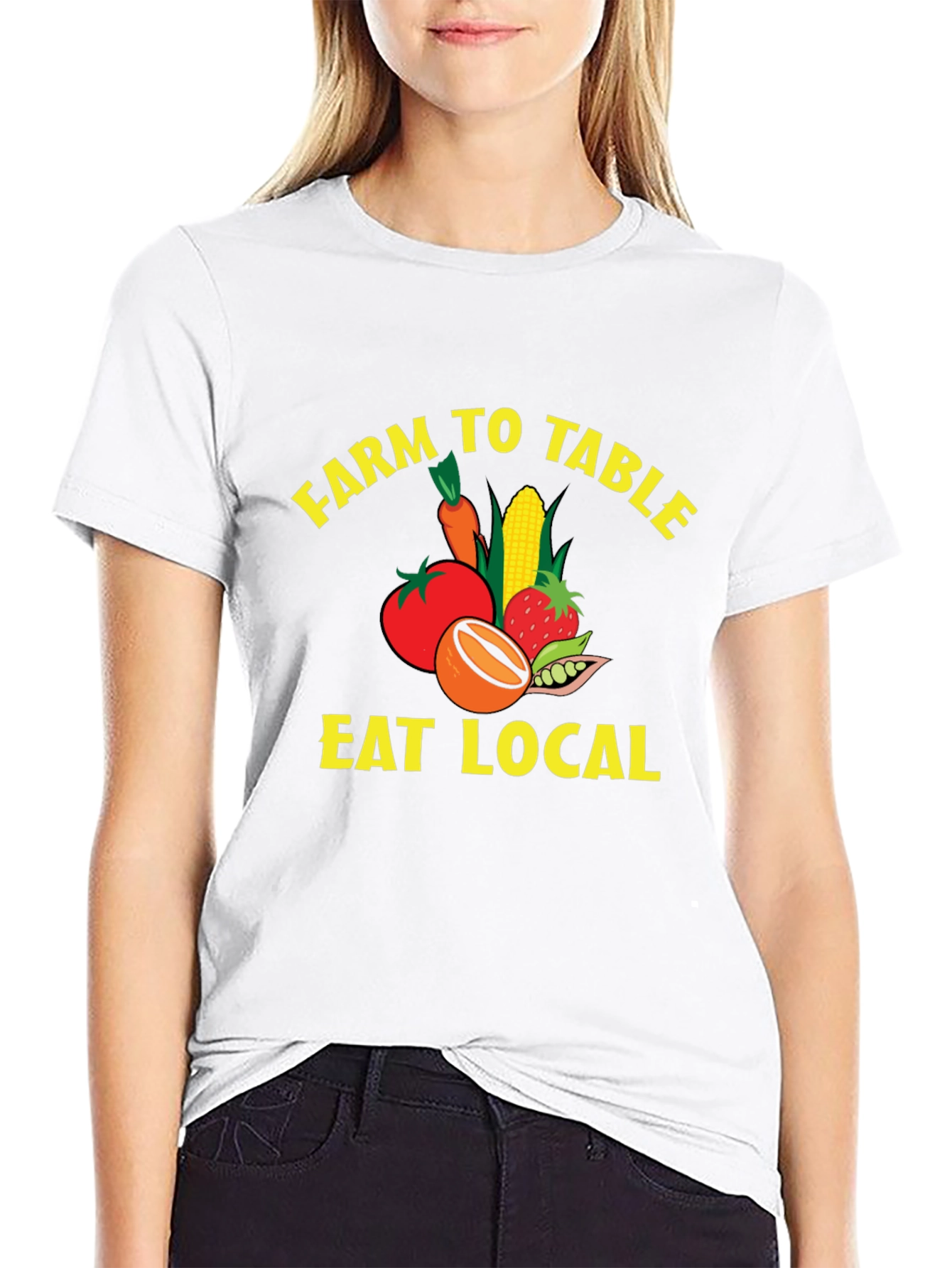 Farm To Table Eat Local Graphic T-Shirt