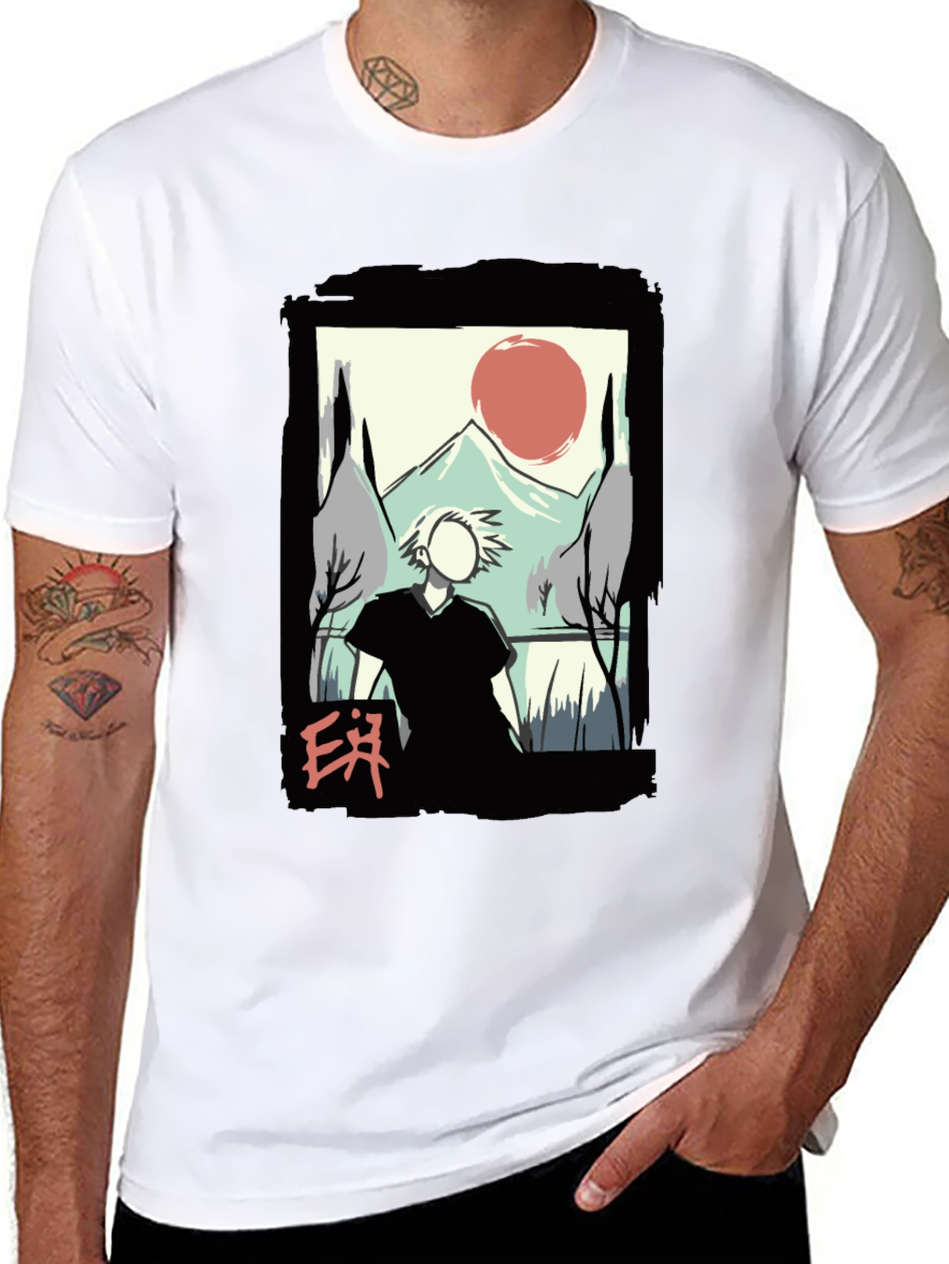 Artistic Japanese Landscape T-Shirt