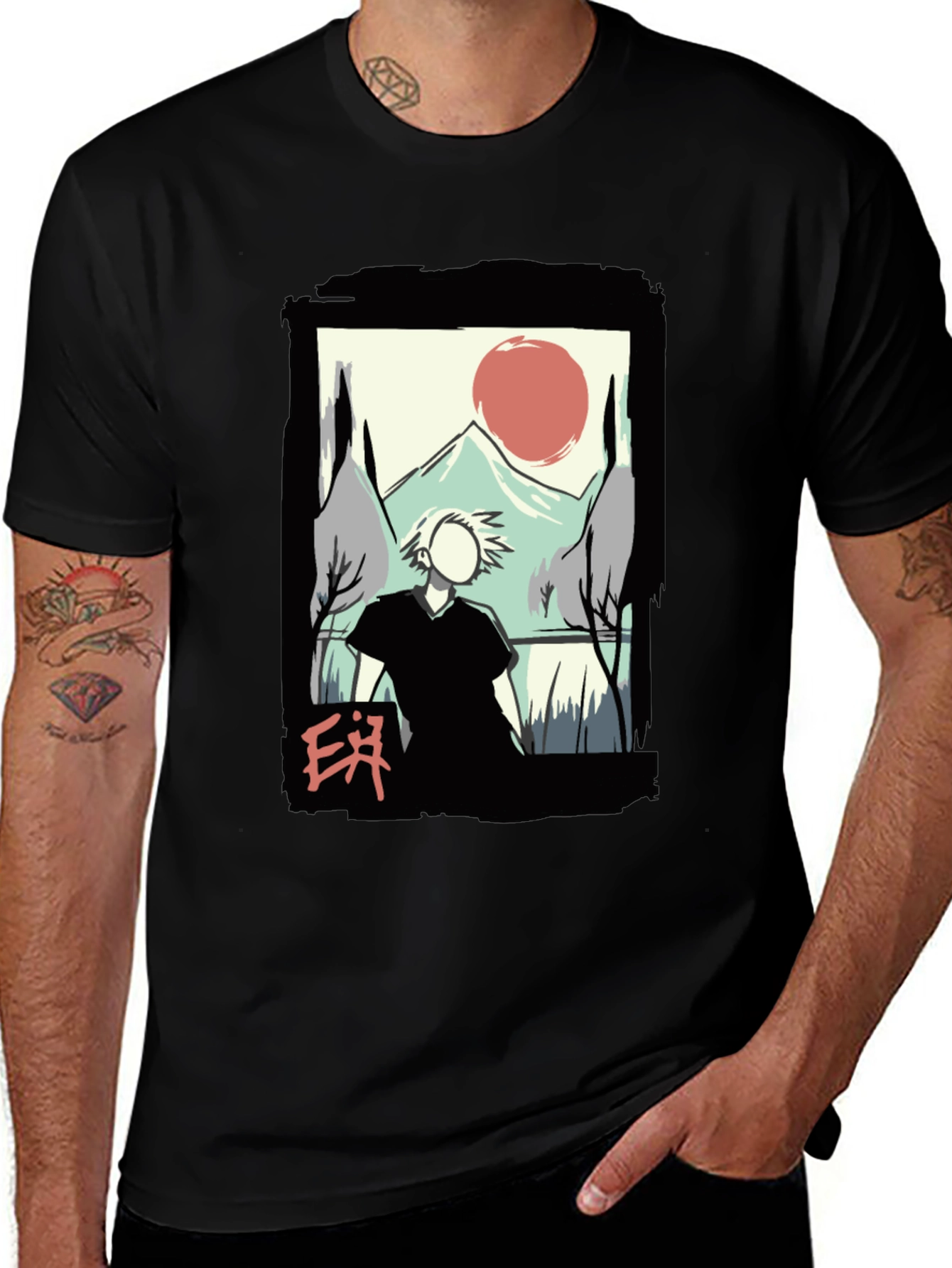 Artistic Japanese Landscape T-Shirt