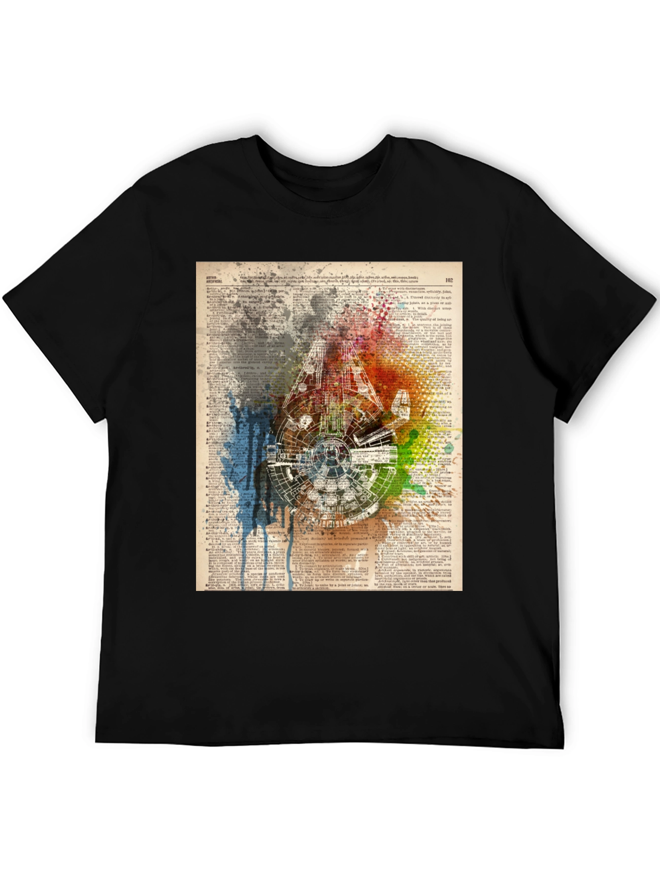Star Wars Millennium Falcon Dictionary Art T-Shirt