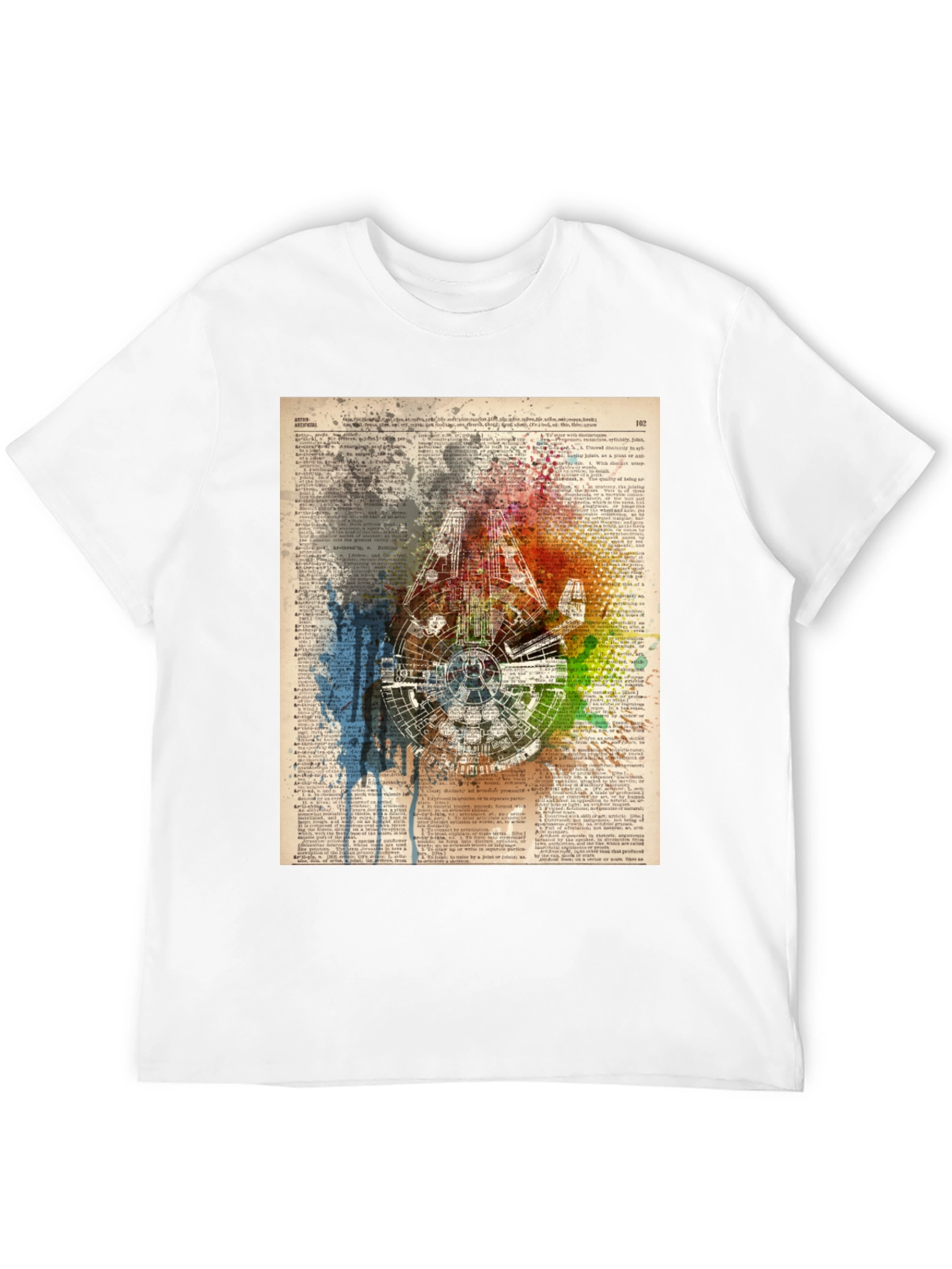 Star Wars Millennium Falcon Dictionary Art T-Shirt