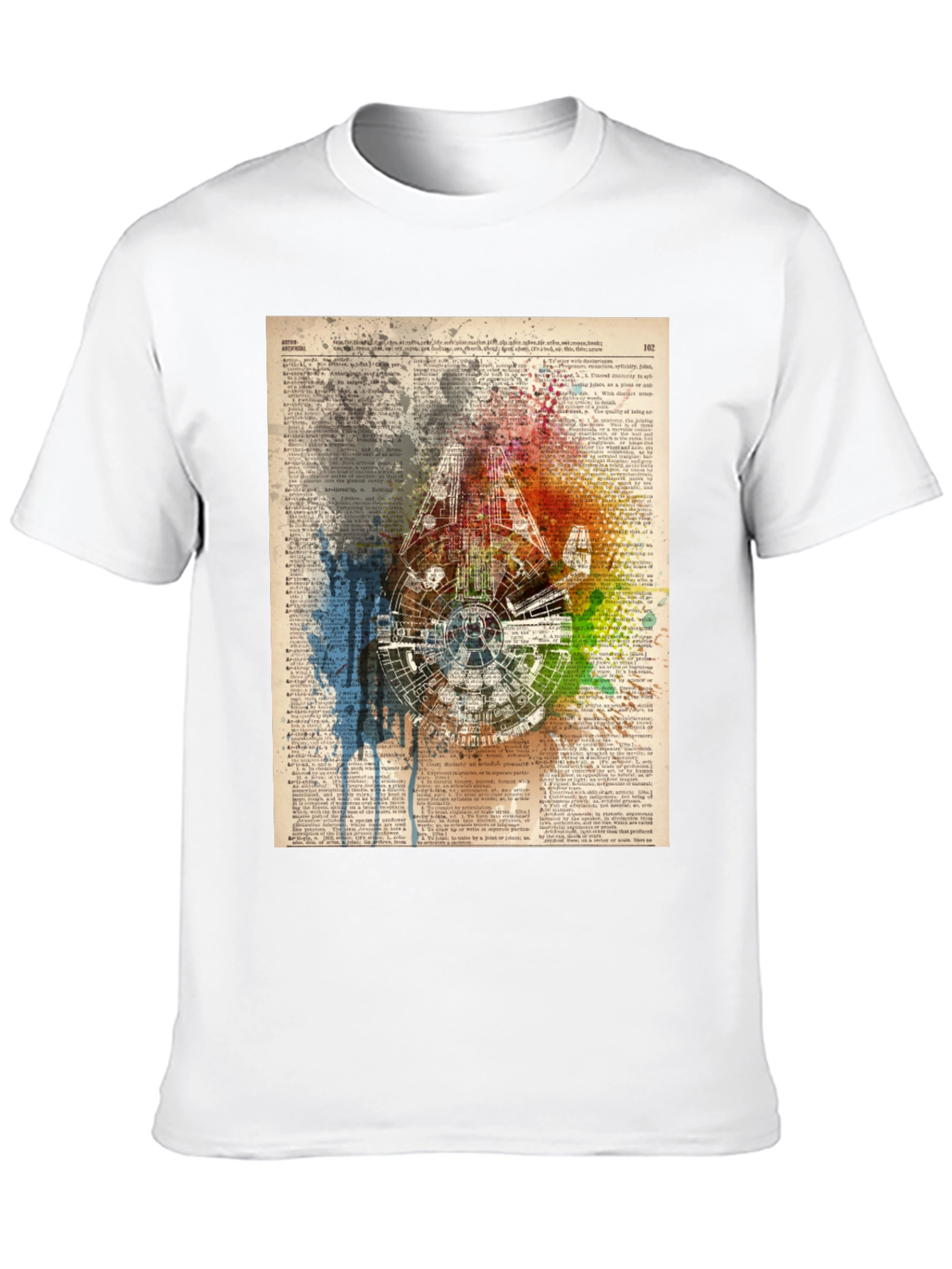 Star Wars Millennium Falcon Dictionary Art T-Shirt