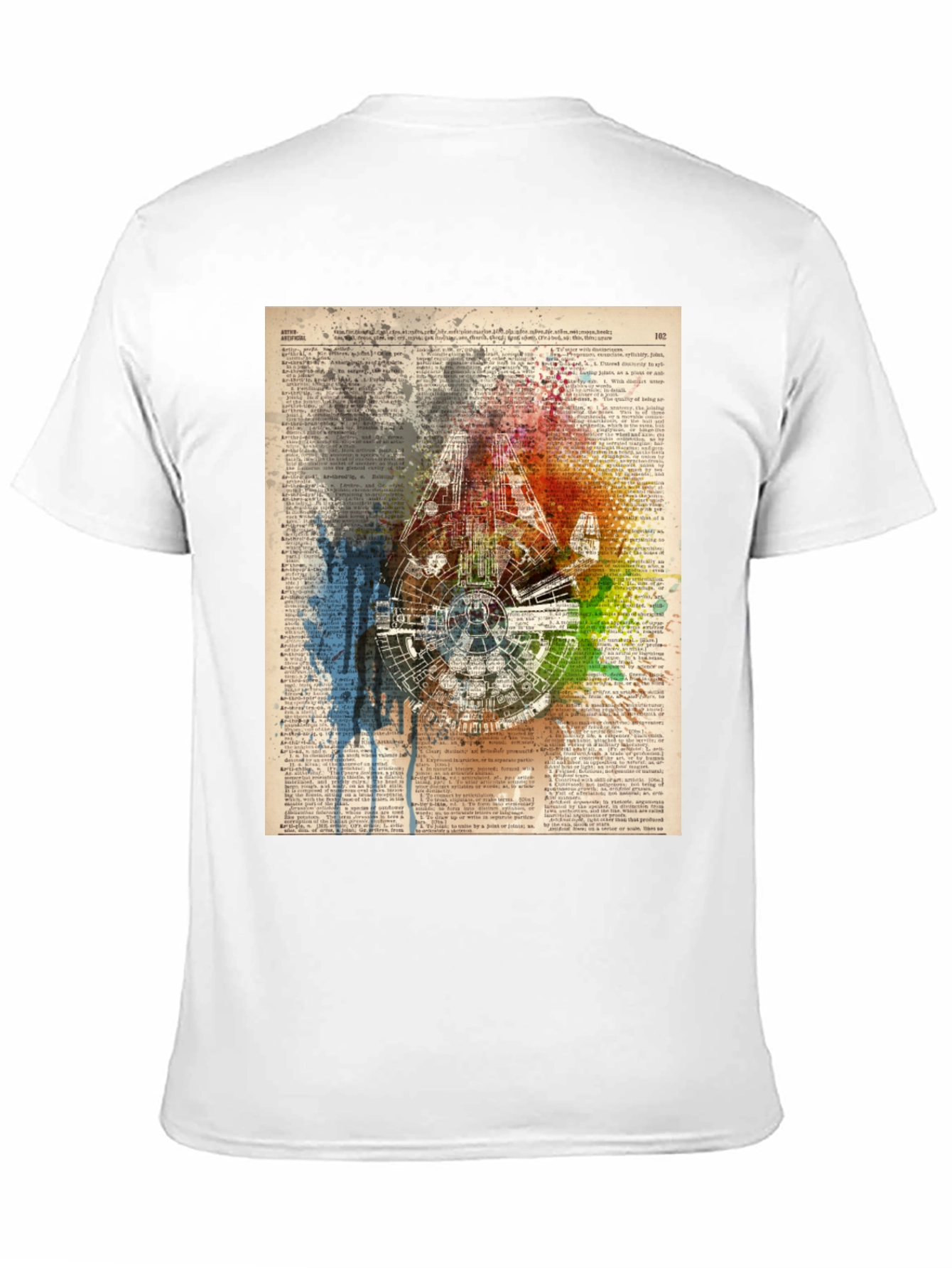 Star Wars Millennium Falcon Dictionary Art T-Shirt