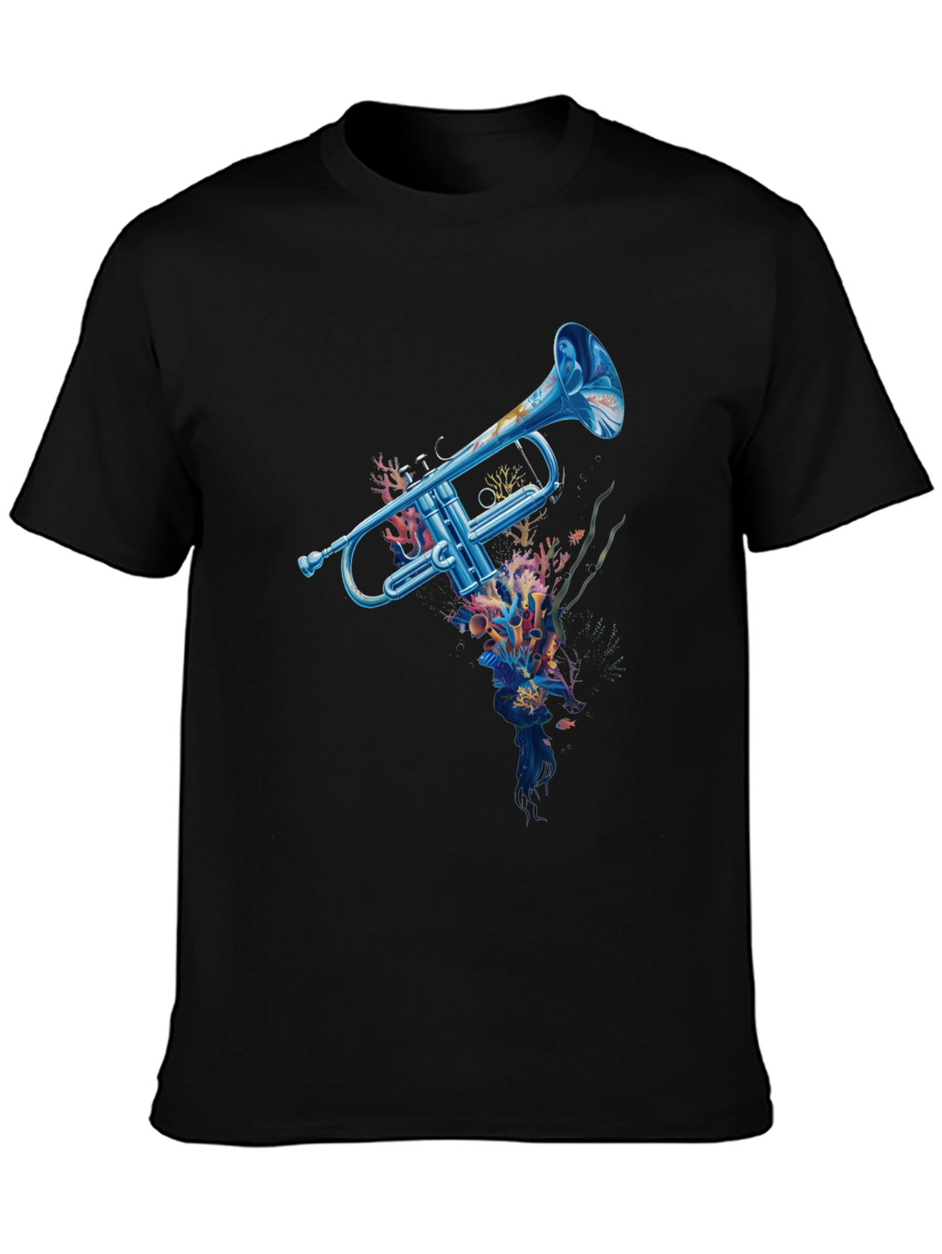 Ocean Trumpet Graphic T-Shirt - Unique Music Lover Tee