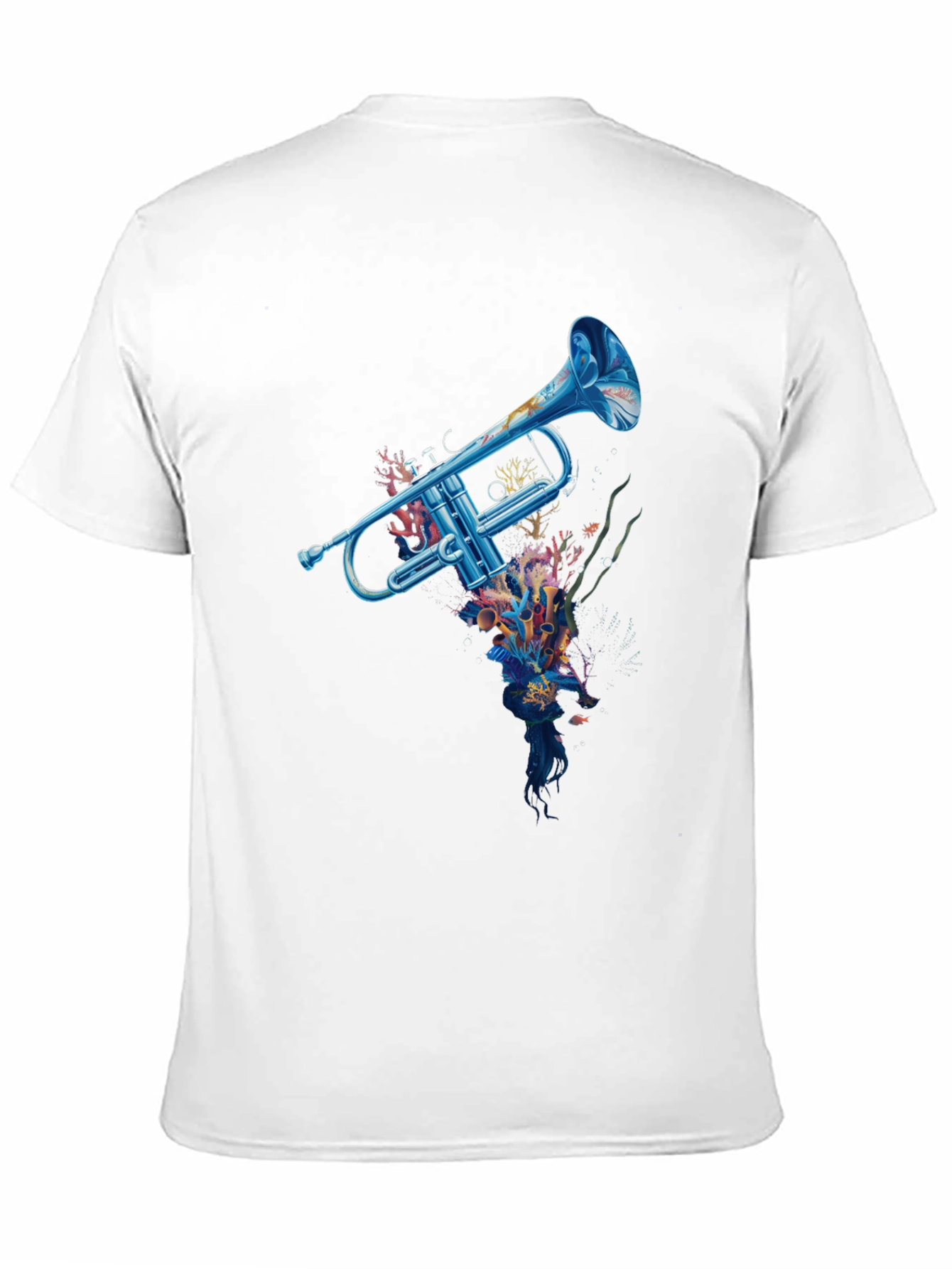 Ocean Trumpet Graphic T-Shirt - Unique Music Lover Tee