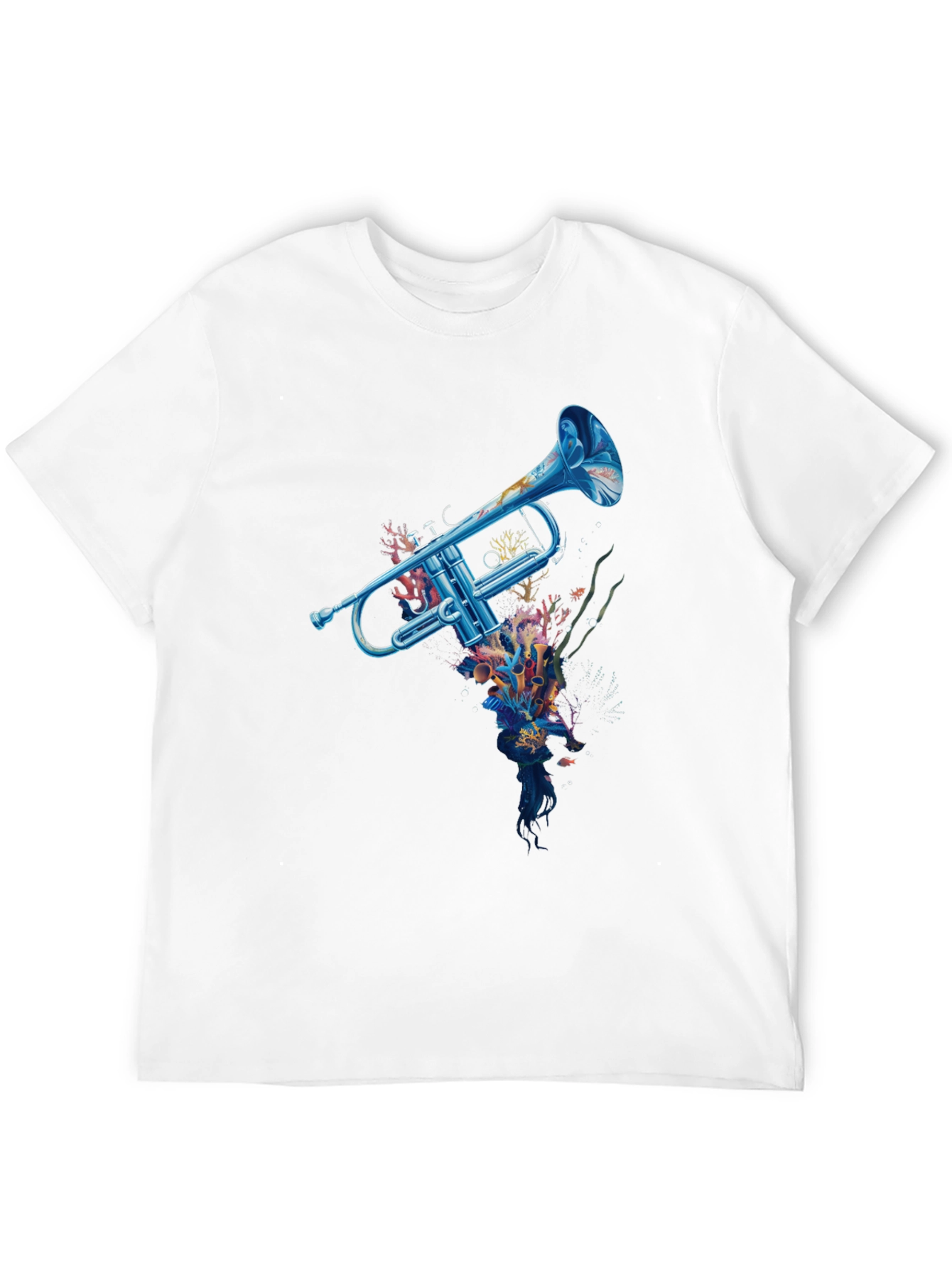 Ocean Trumpet Graphic T-Shirt - Unique Music Lover Tee