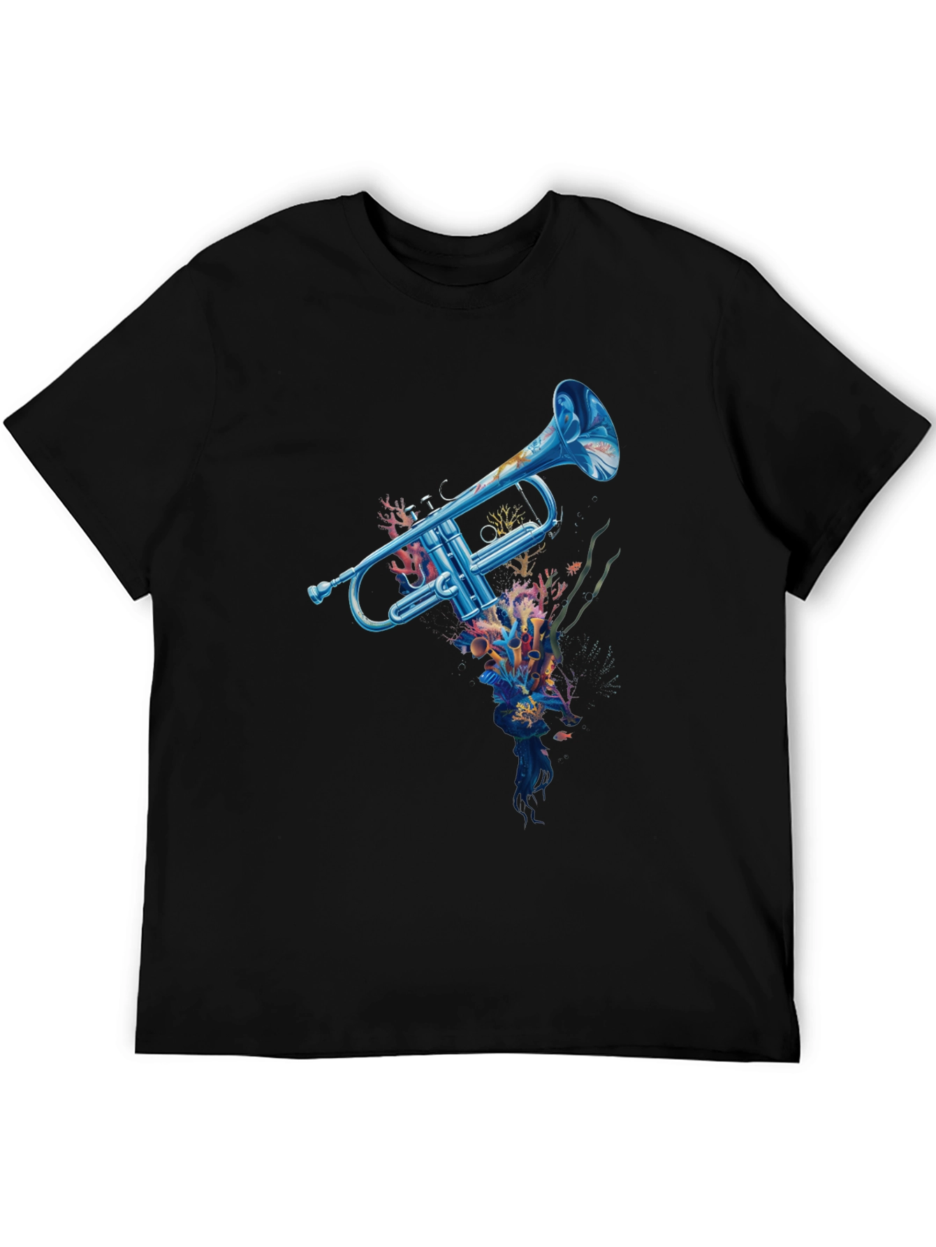 Ocean Trumpet Graphic T-Shirt - Unique Music Lover Tee