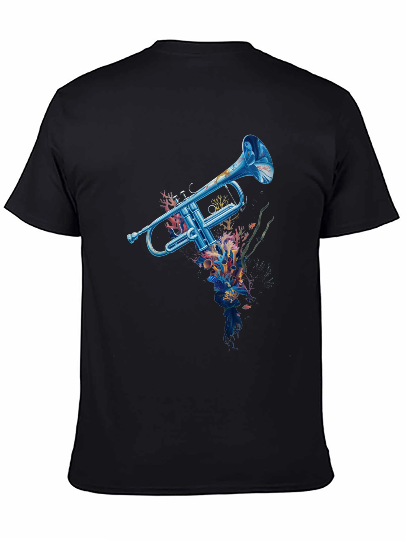 Ocean Trumpet Graphic T-Shirt - Unique Music Lover Tee