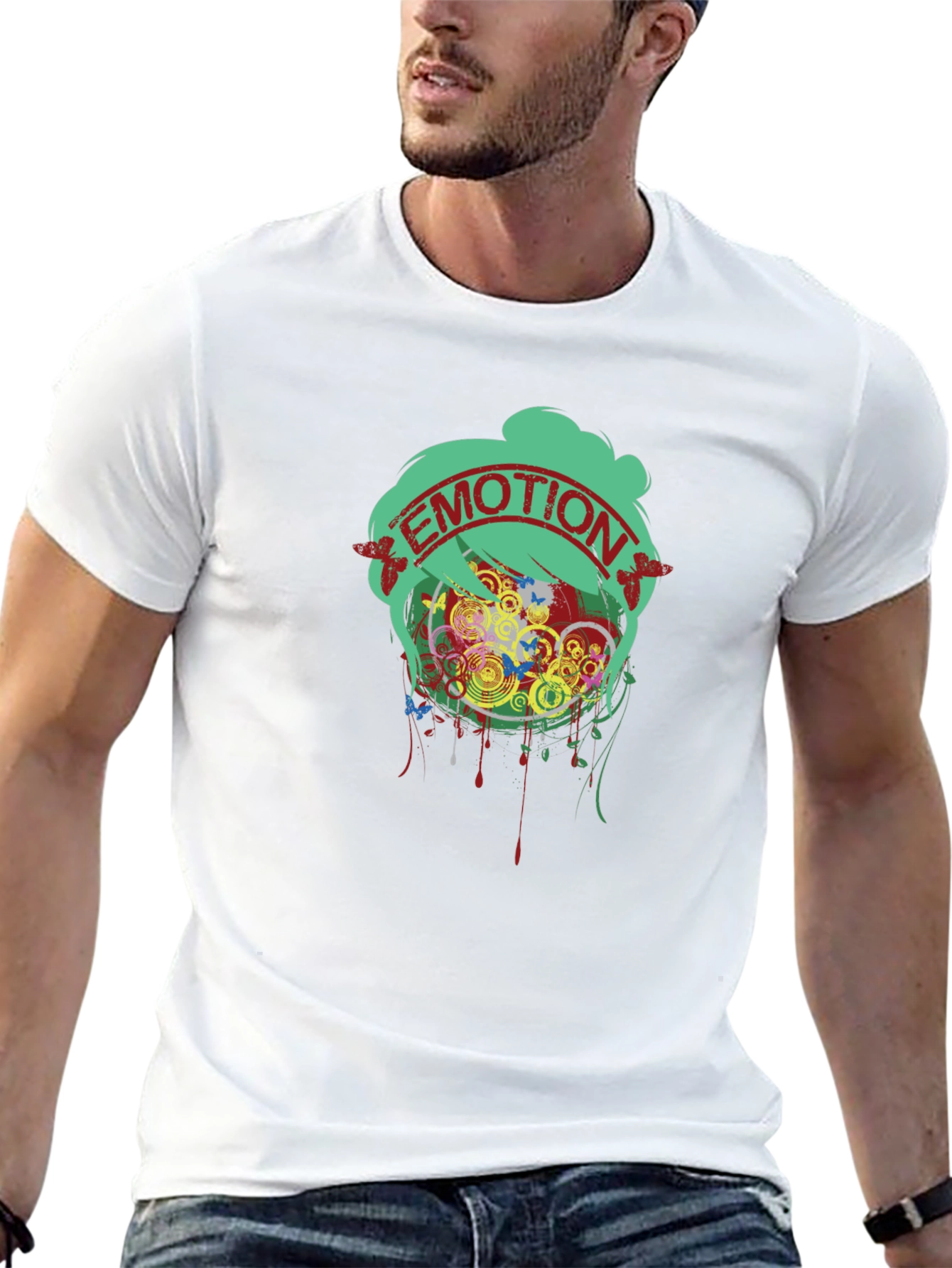 Emotion Graphic Tee - Unique Artistic Design