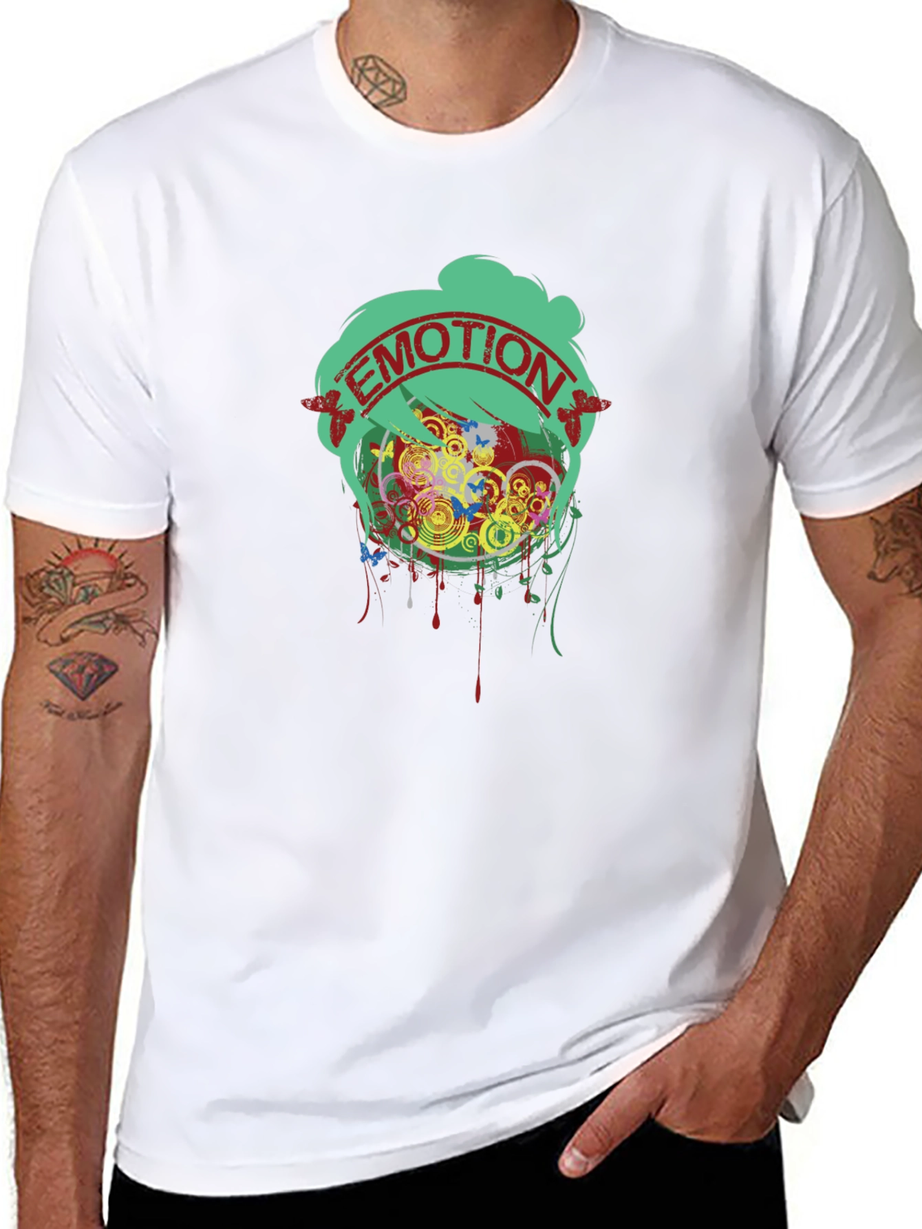 Emotion Graphic Tee - Unique Artistic Design