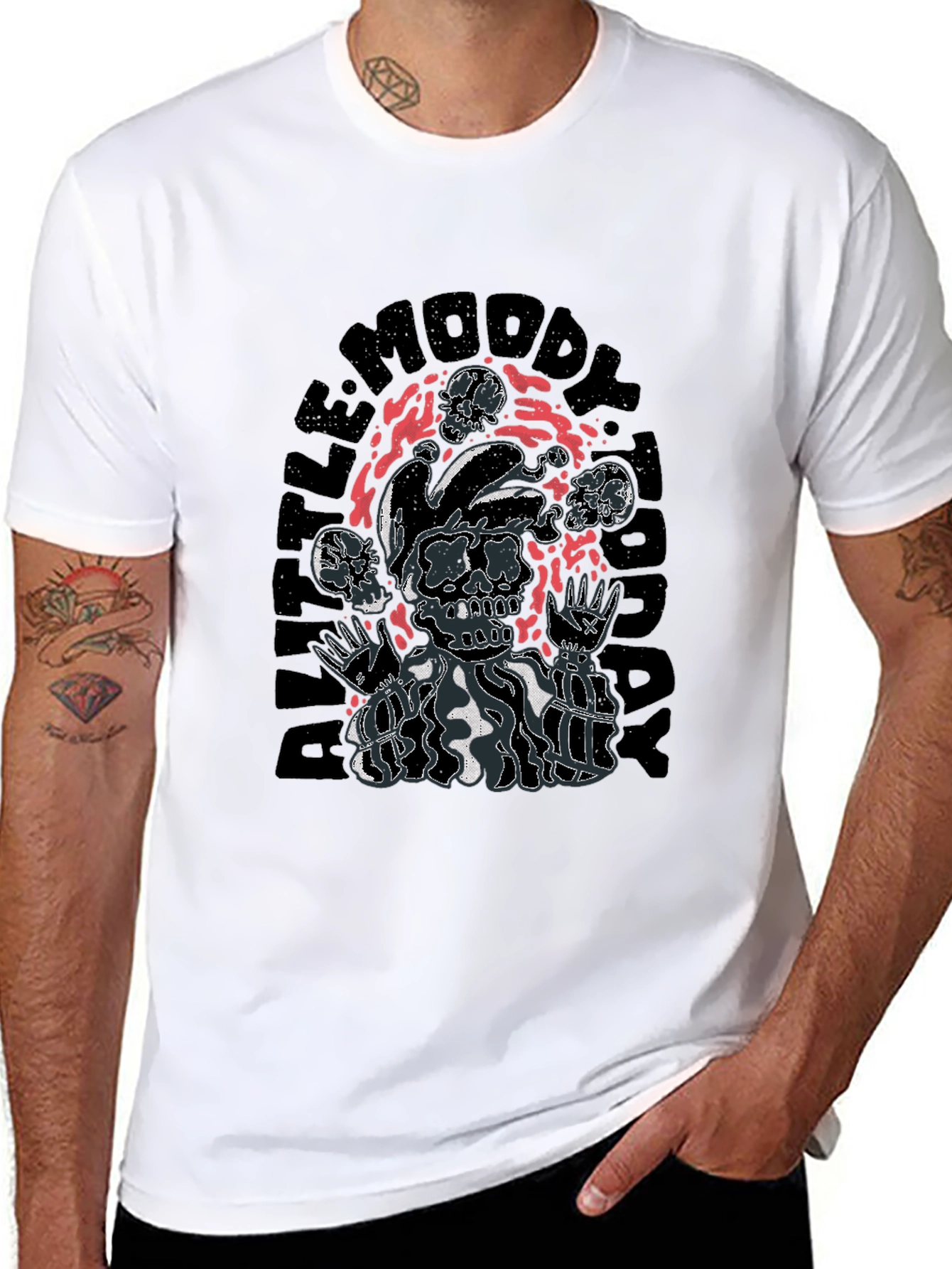 Ble Moody Friday Mens Black Graphic T-Shirt