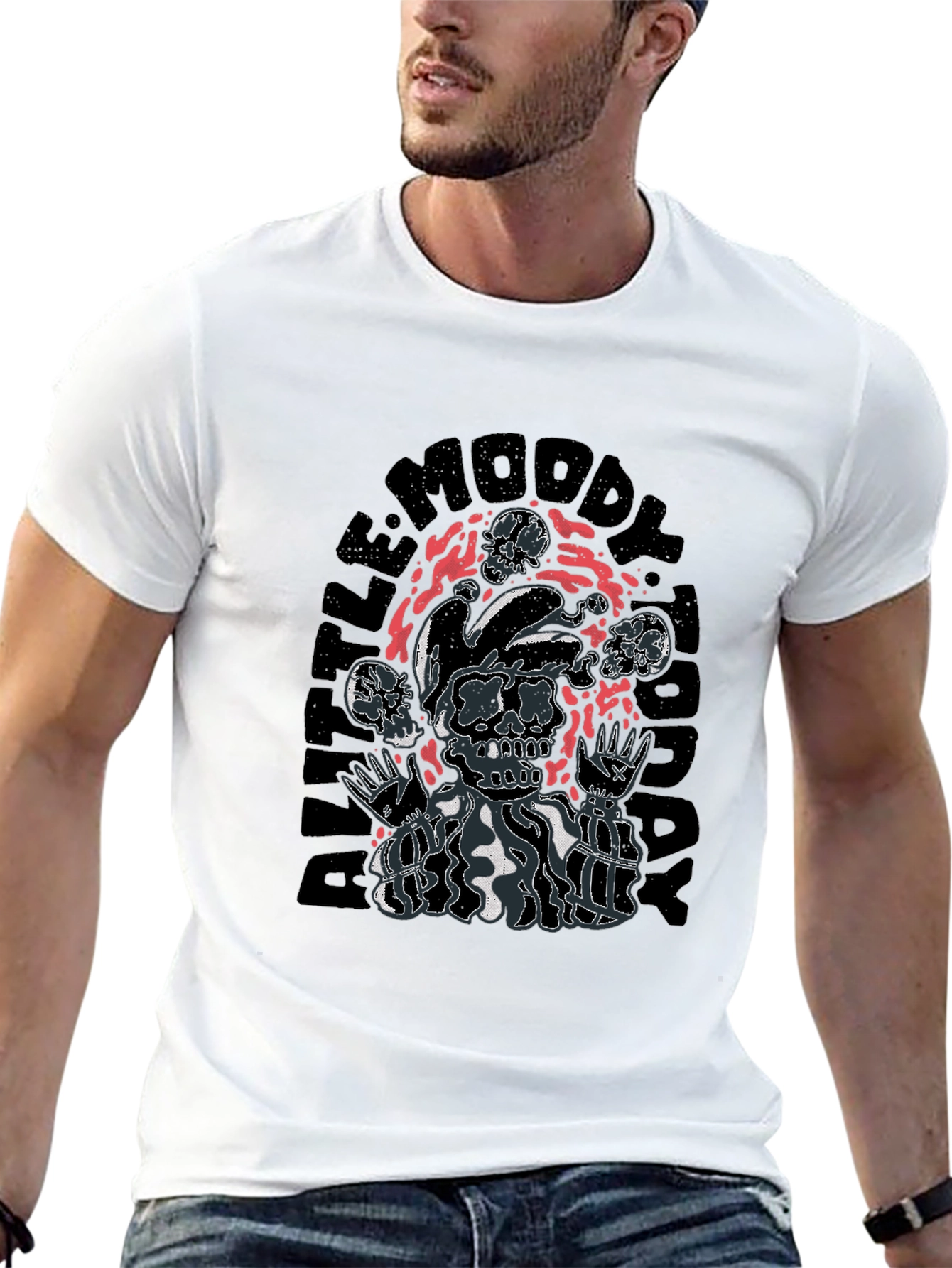 Ble Moody Friday Mens Black Graphic T-Shirt