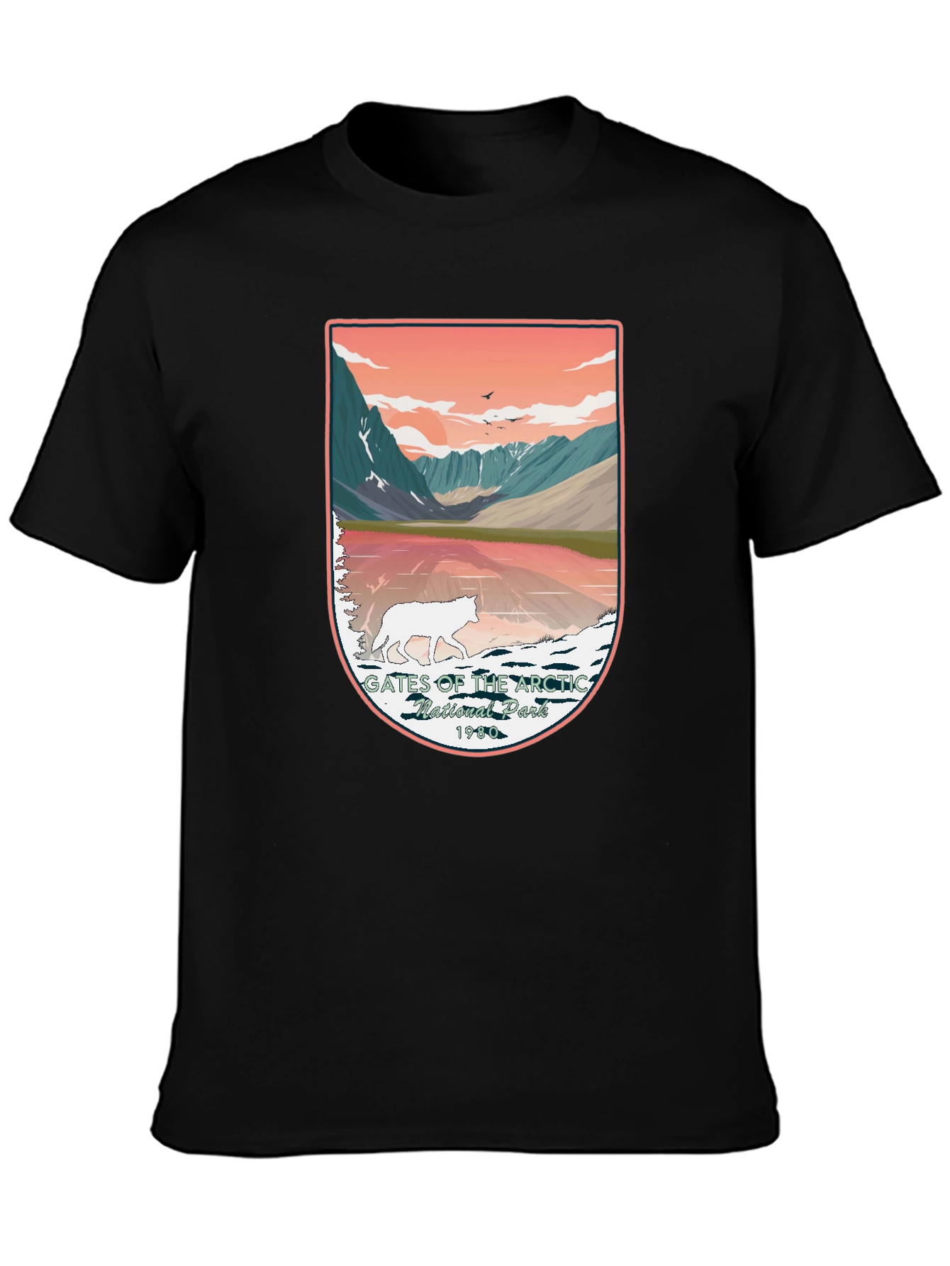 Gates of the Arctic National Park Wolf Graphic Tee