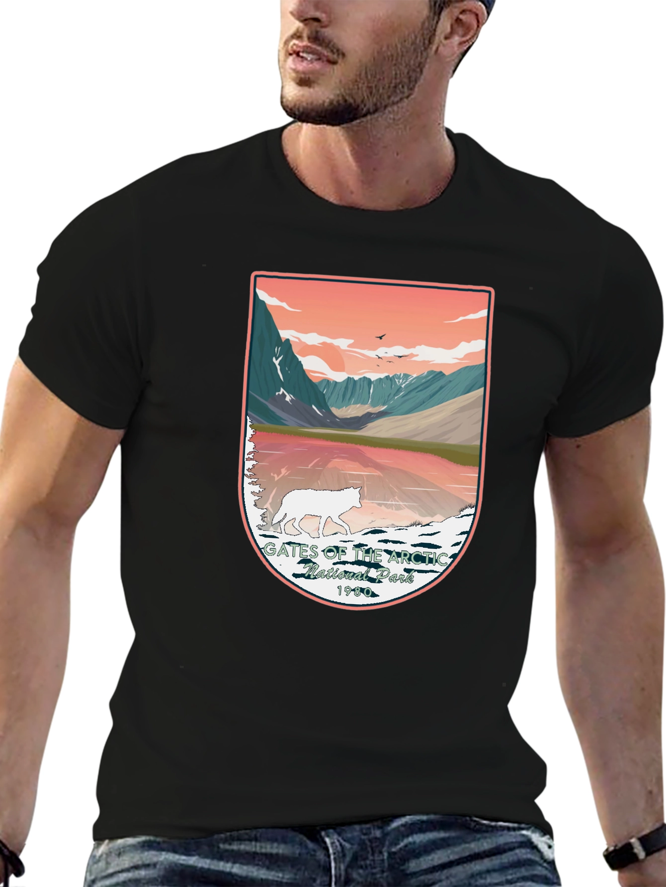 Gates of the Arctic National Park Wolf Graphic Tee