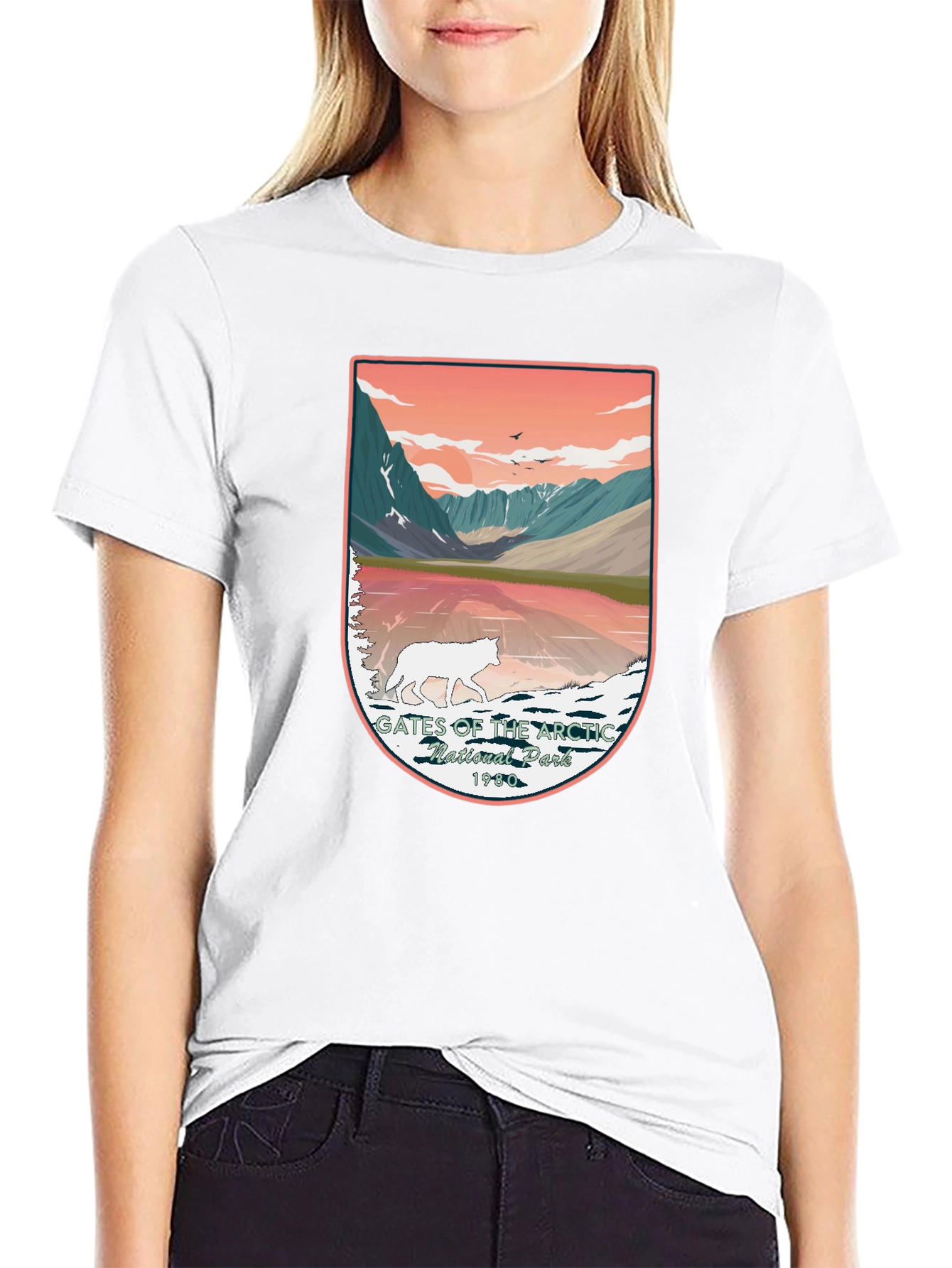 Gates of the Arctic National Park Wolf Graphic Tee