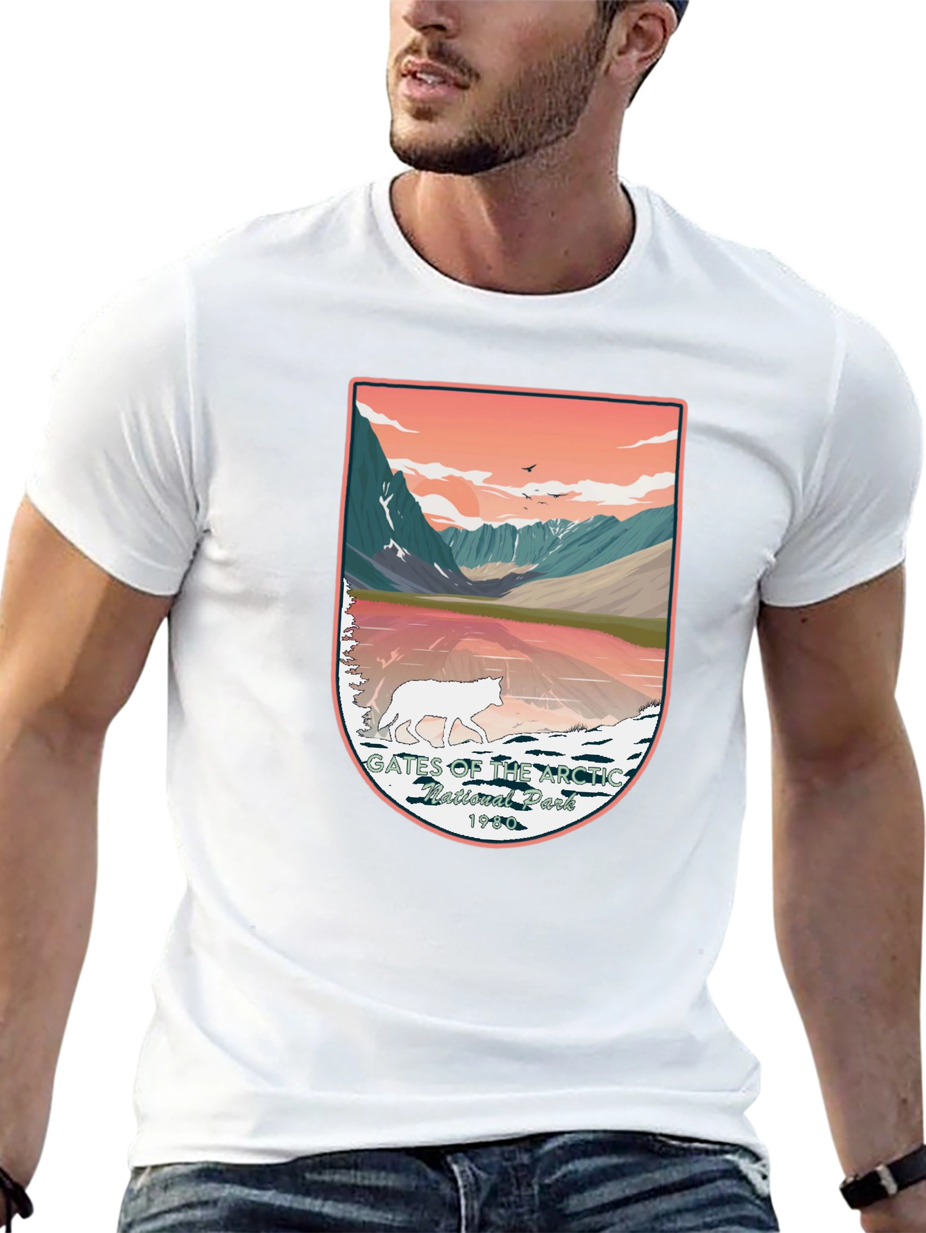 Gates of the Arctic National Park Wolf Graphic Tee