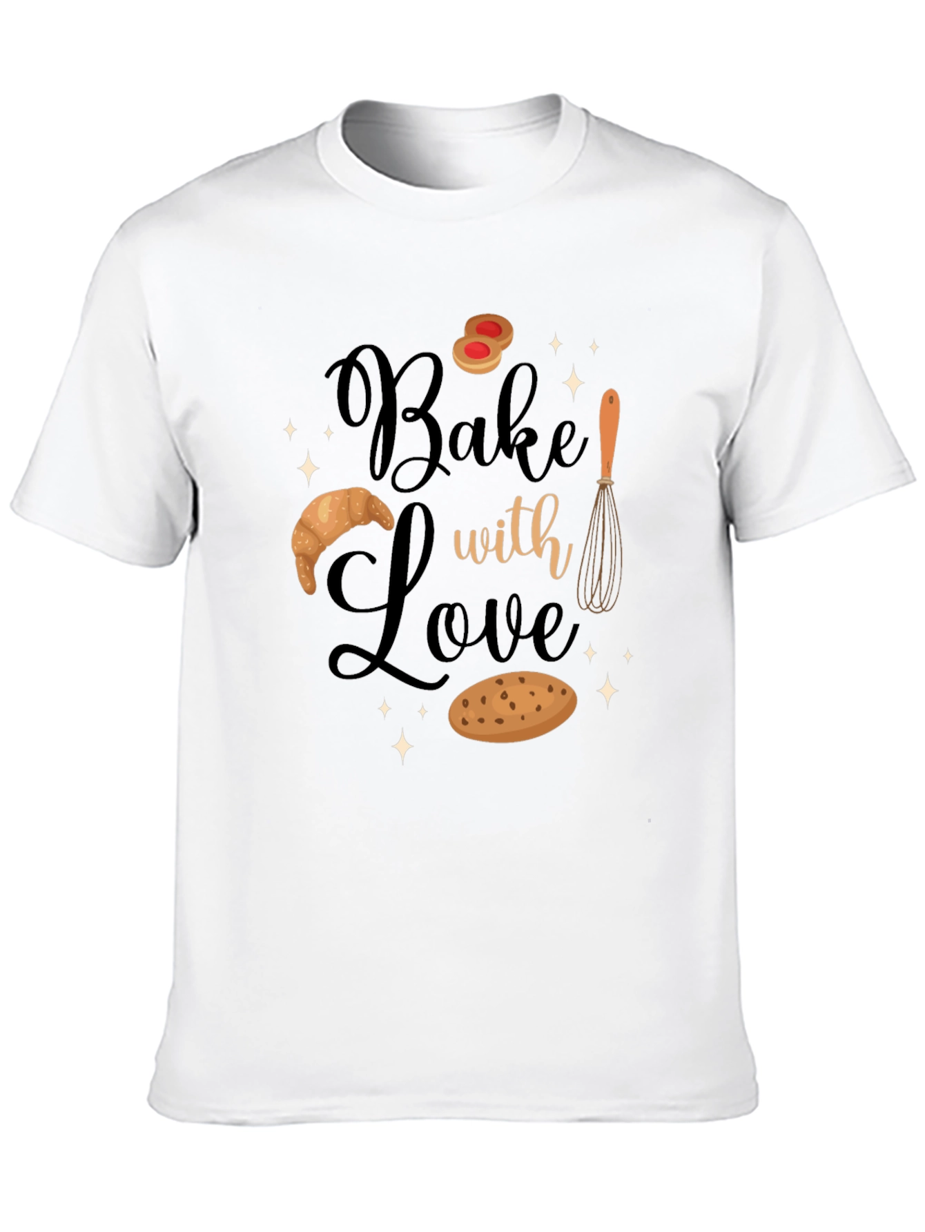 Bake with Love Black T-Shirt