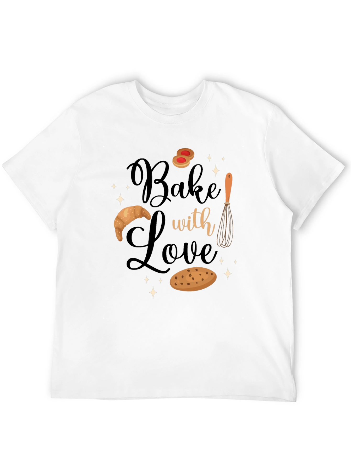 Bake with Love Black T-Shirt