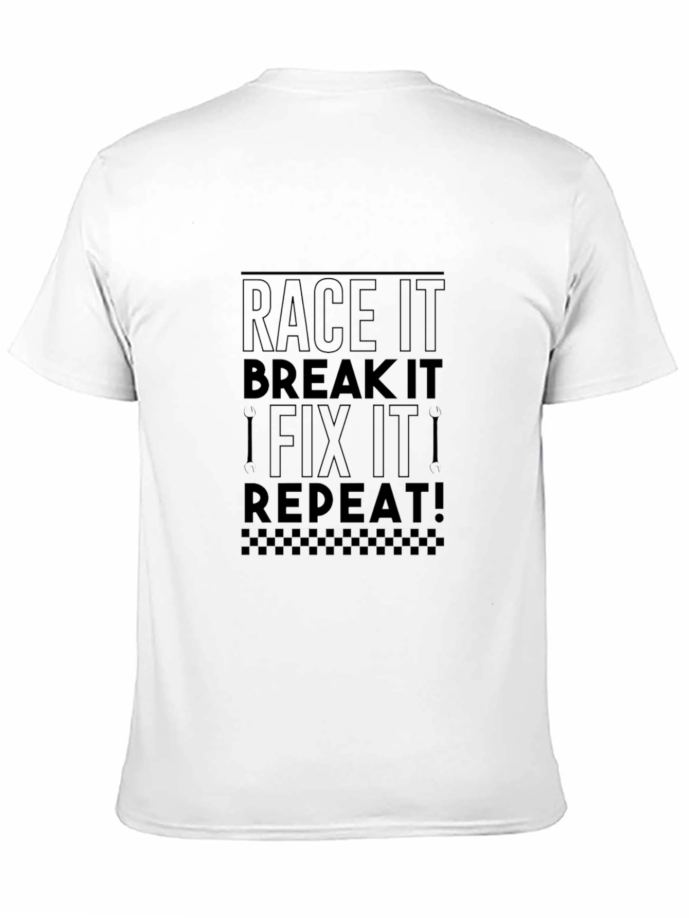Race It Break It Fix It Repeat Black Tee